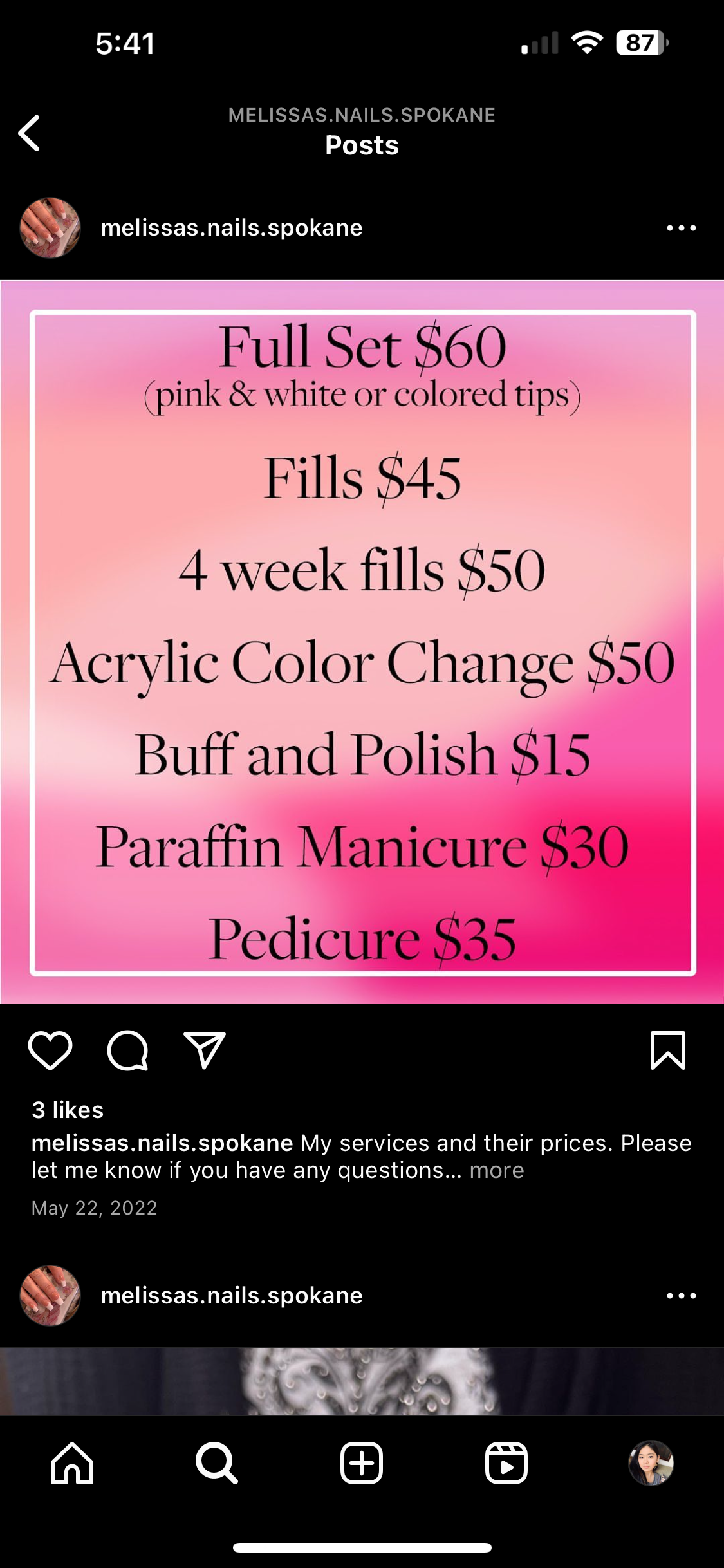 Instagram post advertising services
