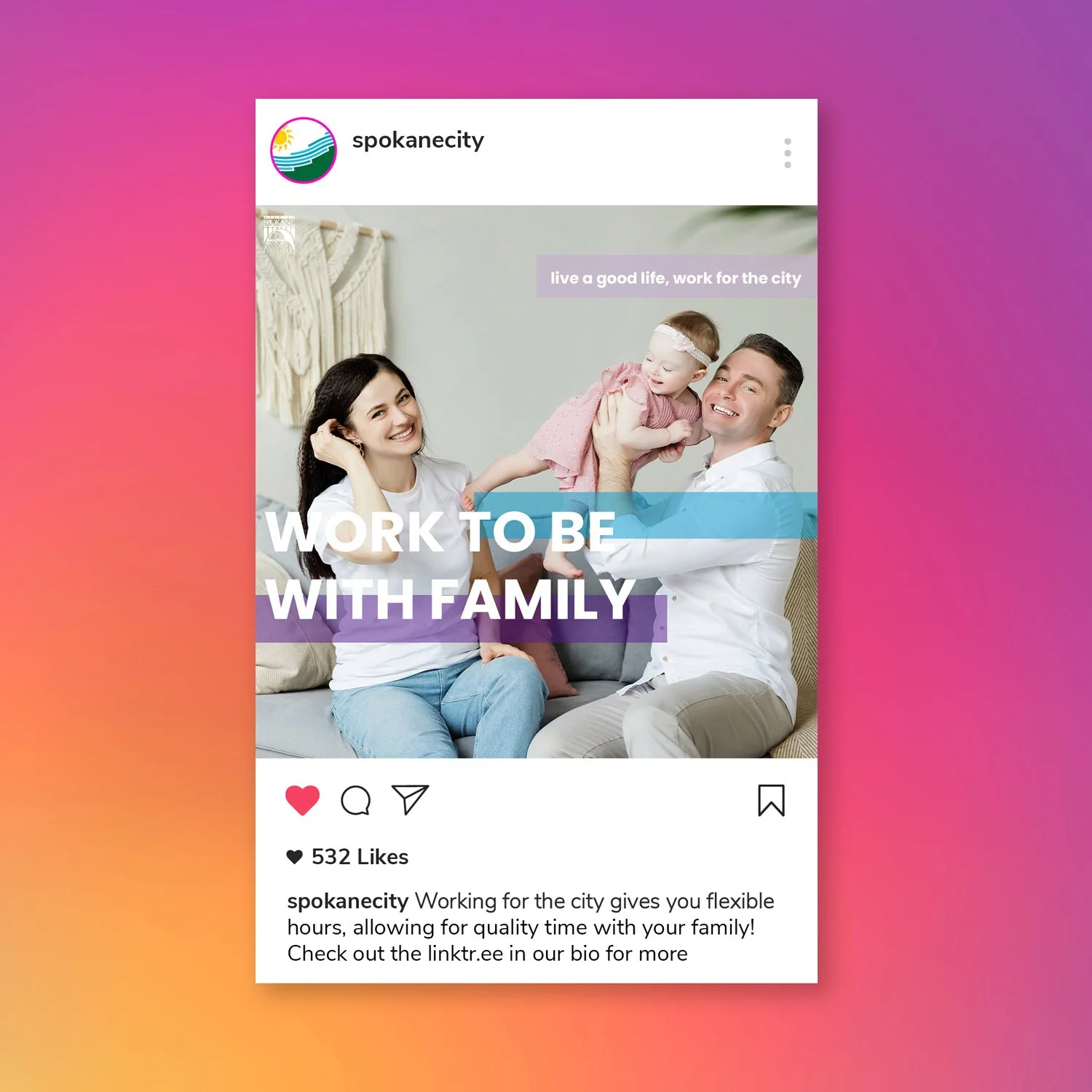 spokane-public-works-hiring-campaign-work-to-be-with-family-instagram-post