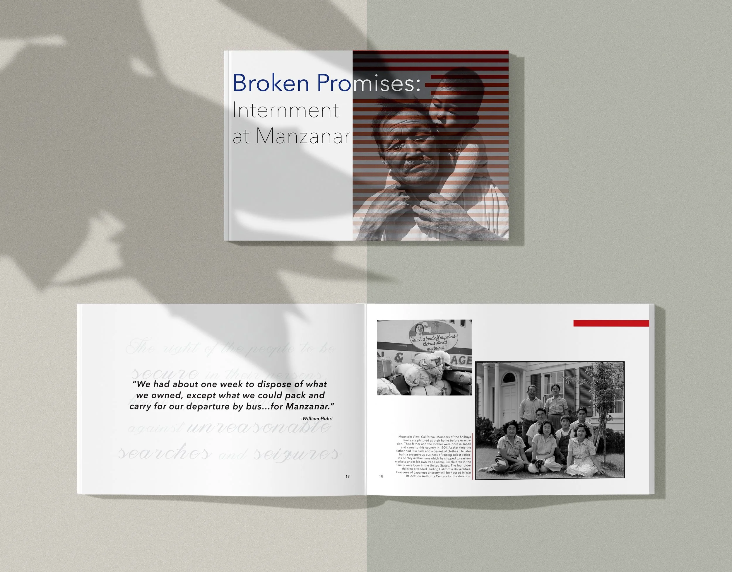 Broken Promises Internment at Manzanar Photo Book opened