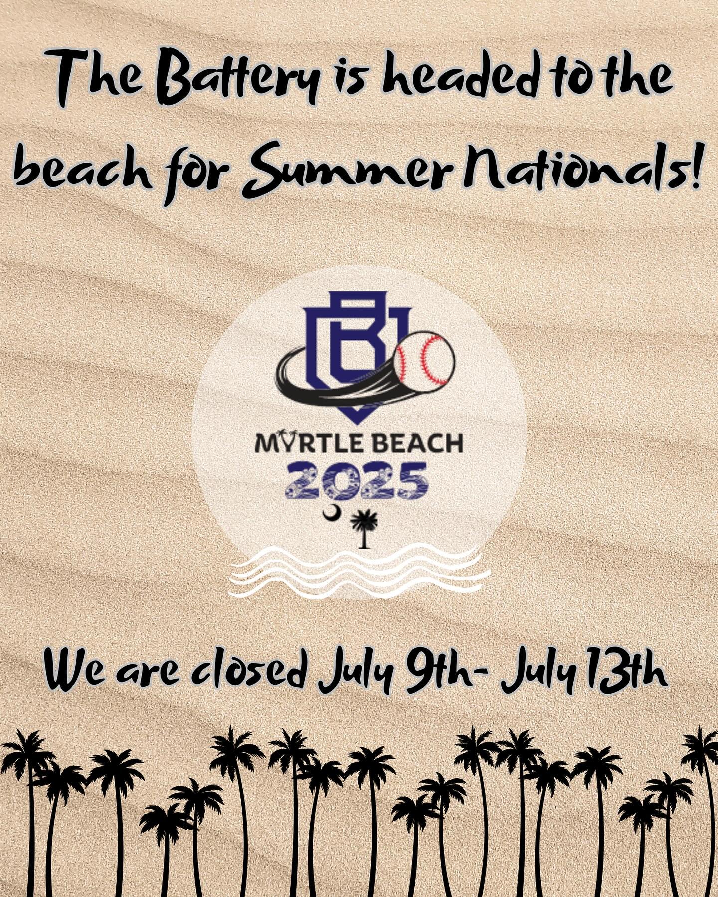 We are headed to the beach! Looking forward to a great tournament with all of our teams⚾️🌴
