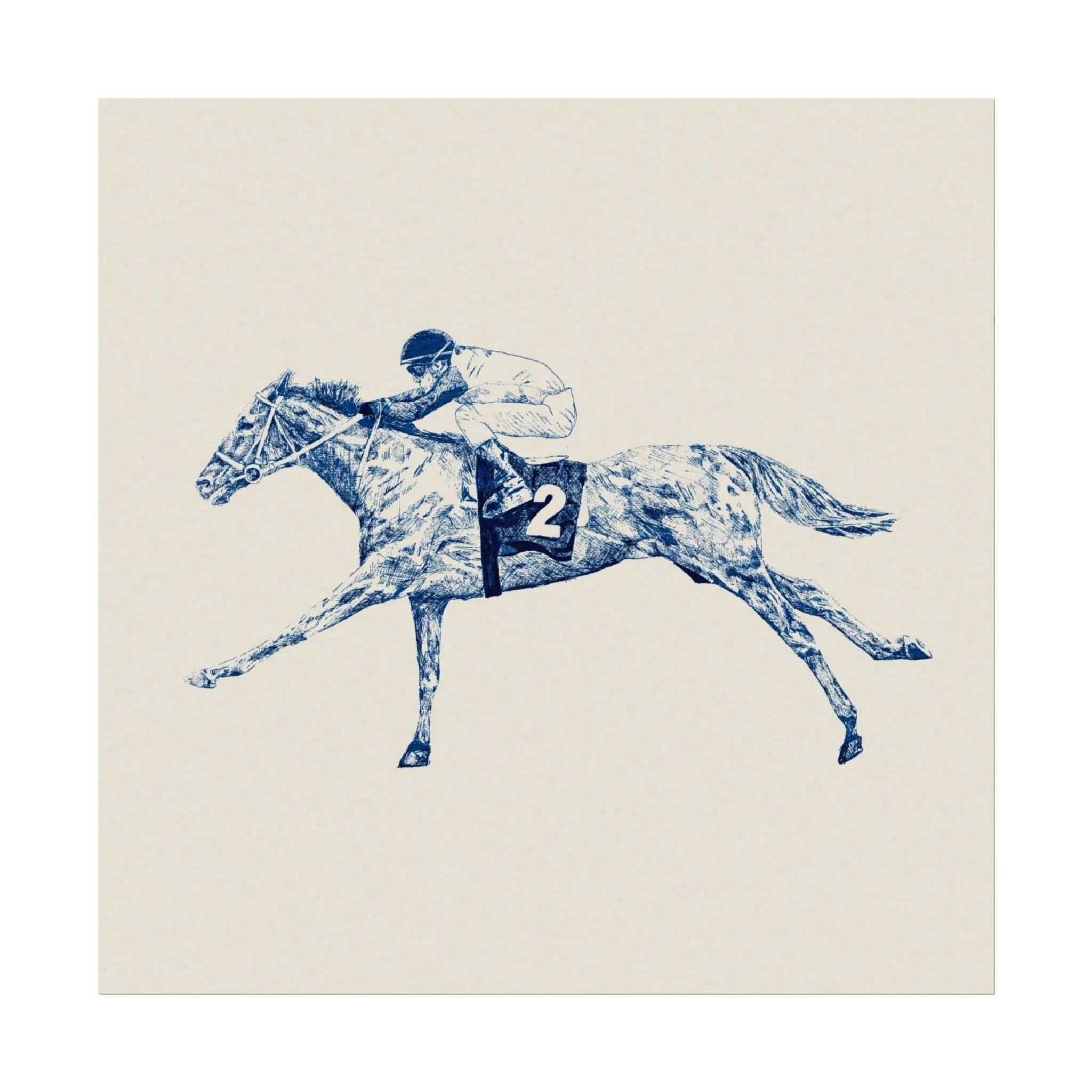 Hand Drawn Vintage Racehorse Sketch