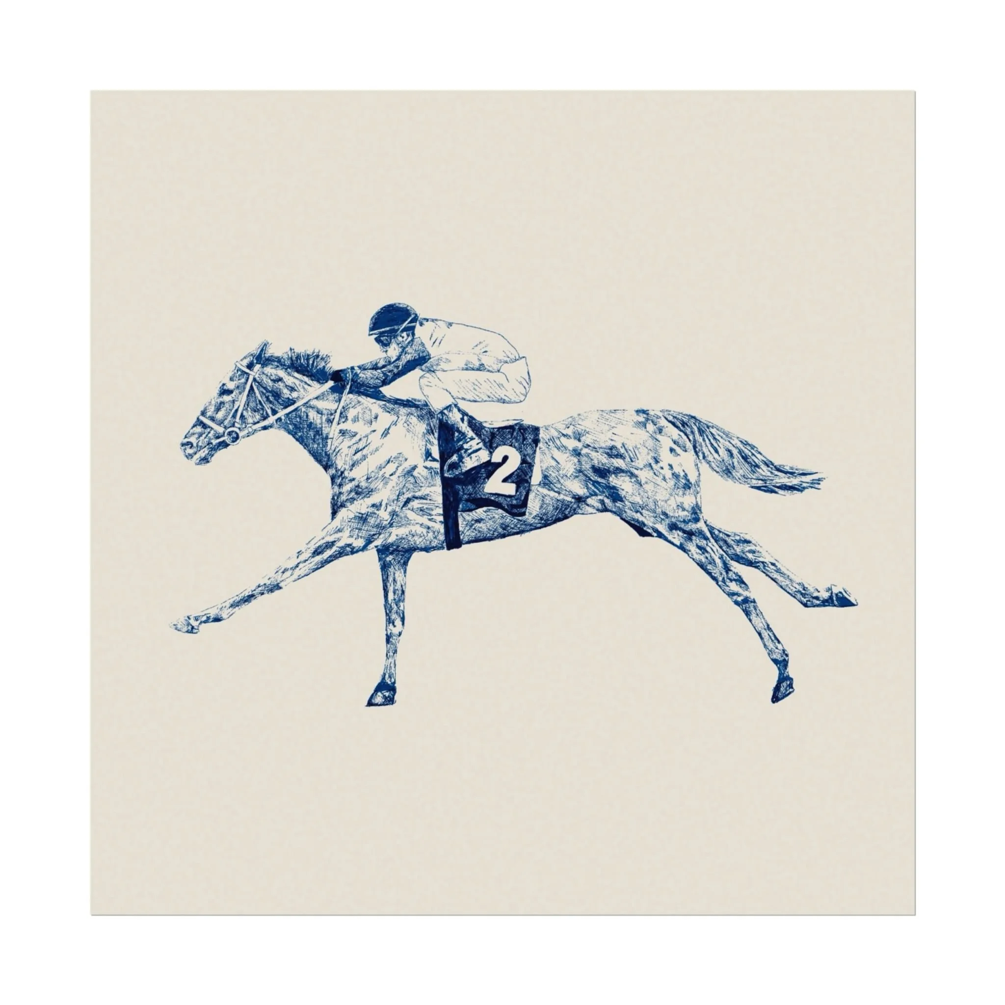 Hand Drawn Vintage Racehorse Sketch