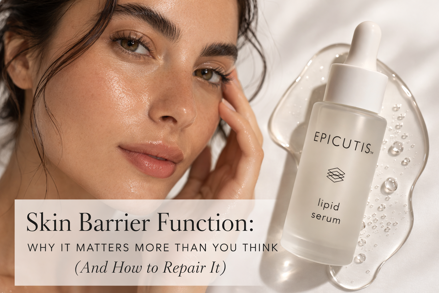 healthy glowing skin with Epicutis Lipid Serum for skin barrier repair