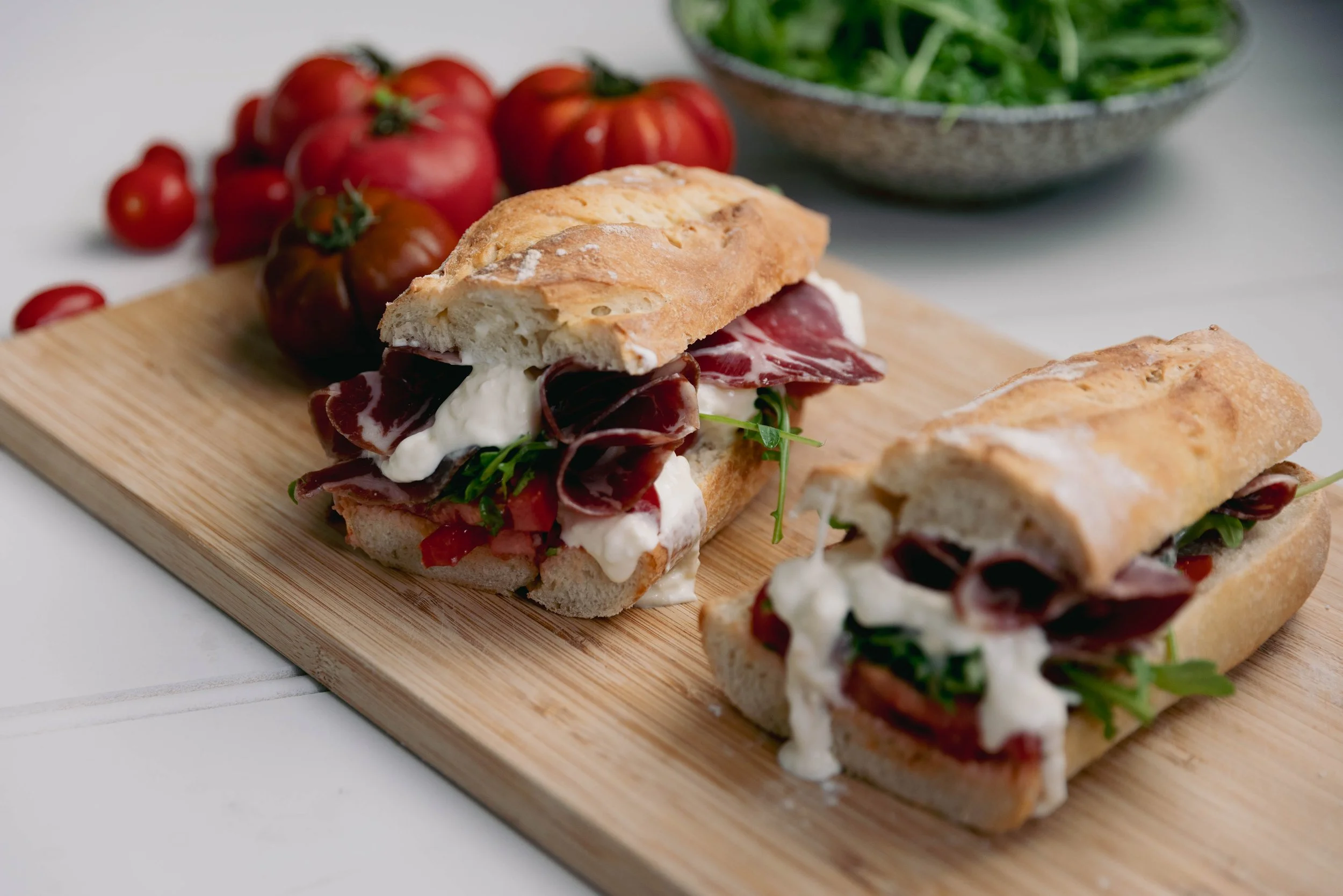 Filoni ripieni (Italian style stuffed baguettes)