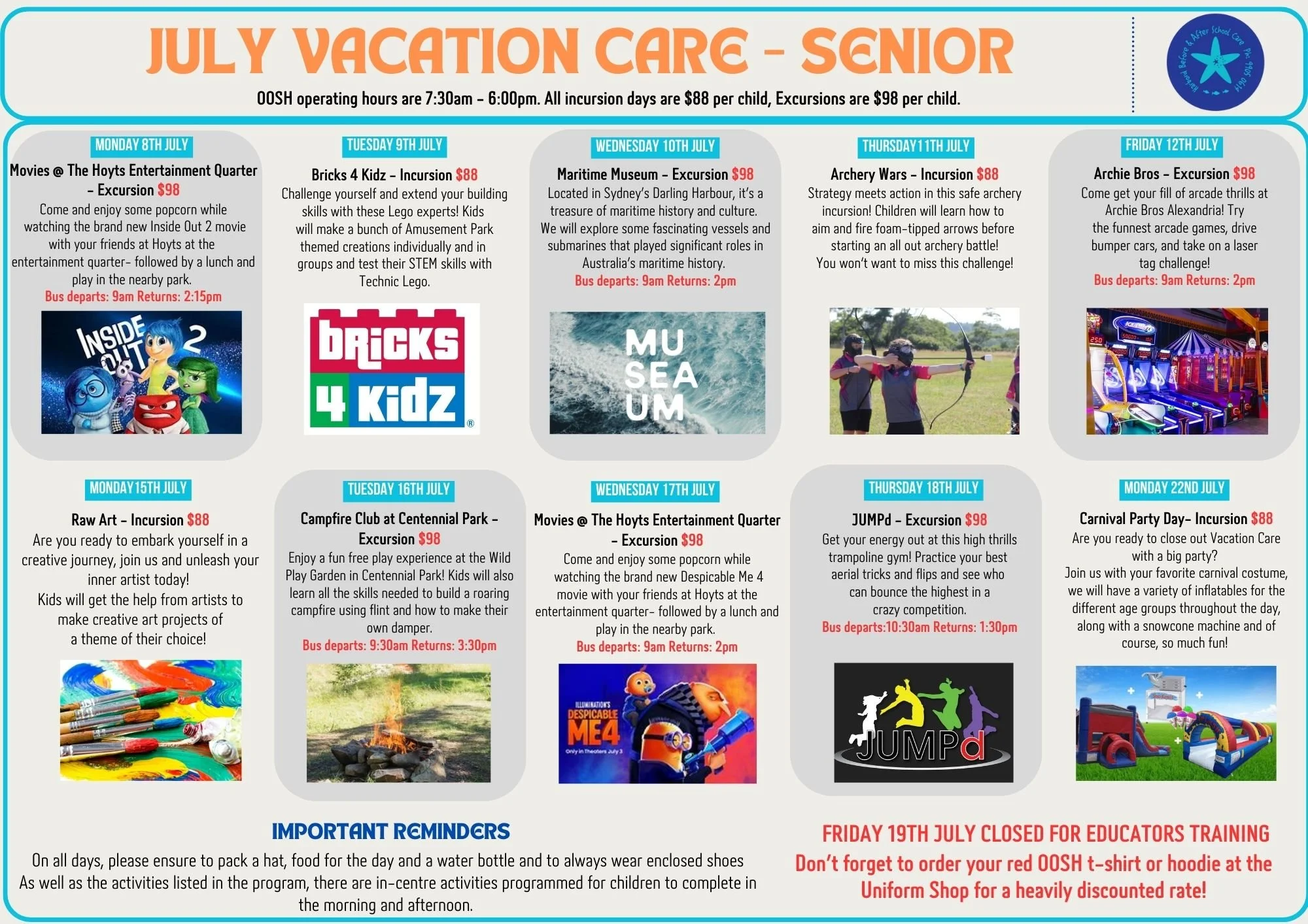 Oosh Program Our Programs — Harbord OOSH