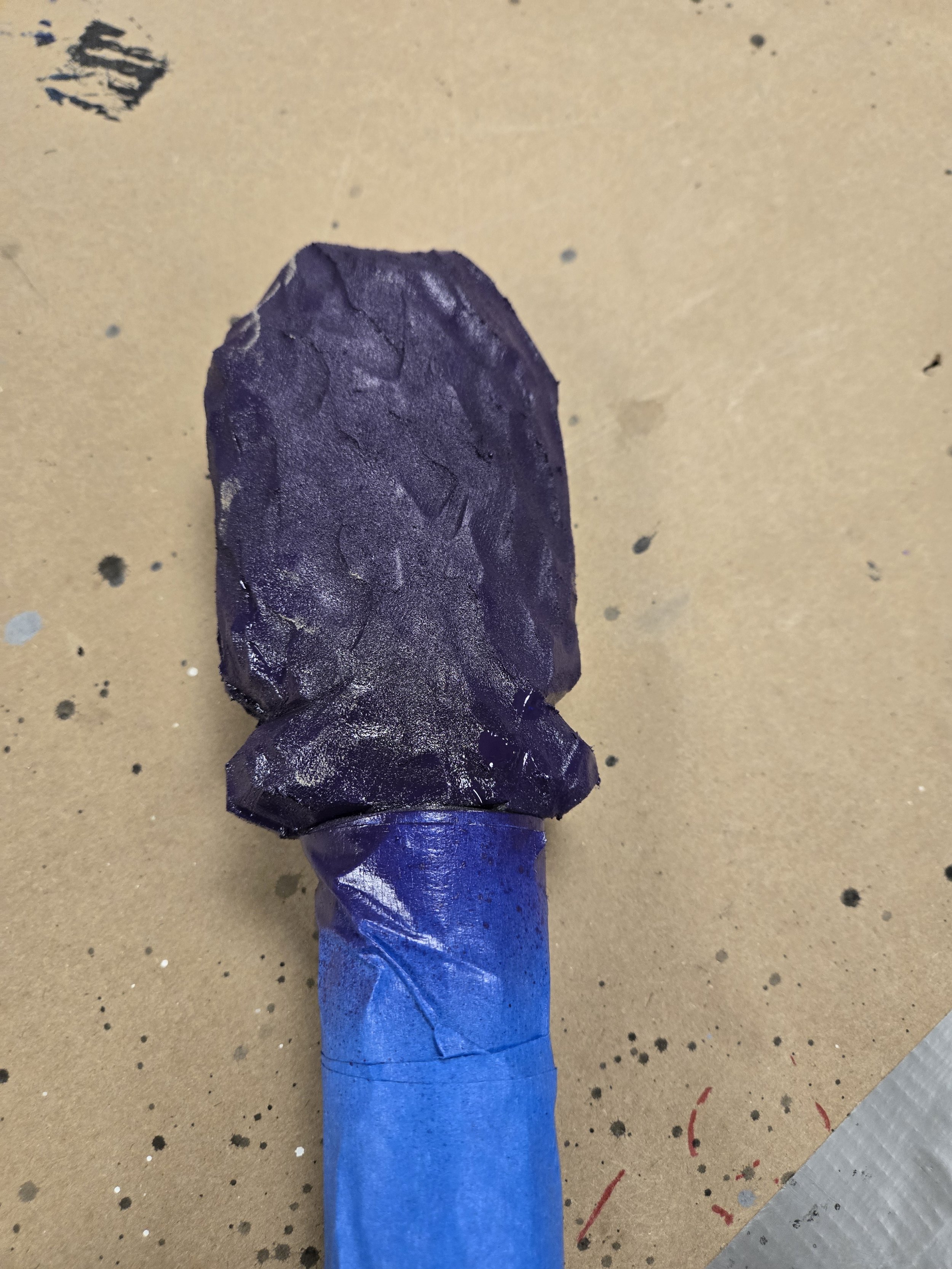 Spray painted the bottom dark purple