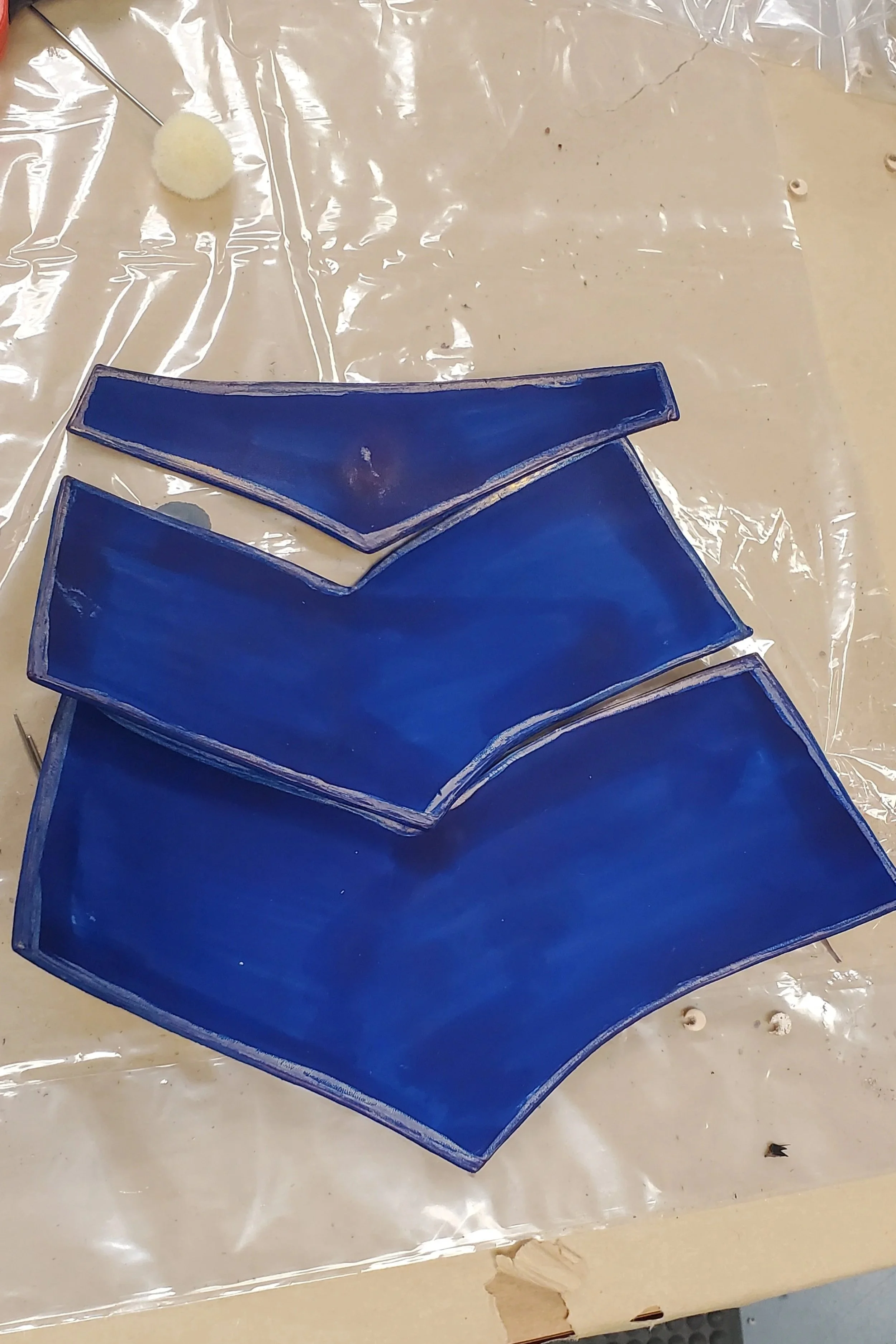 Dying the leather