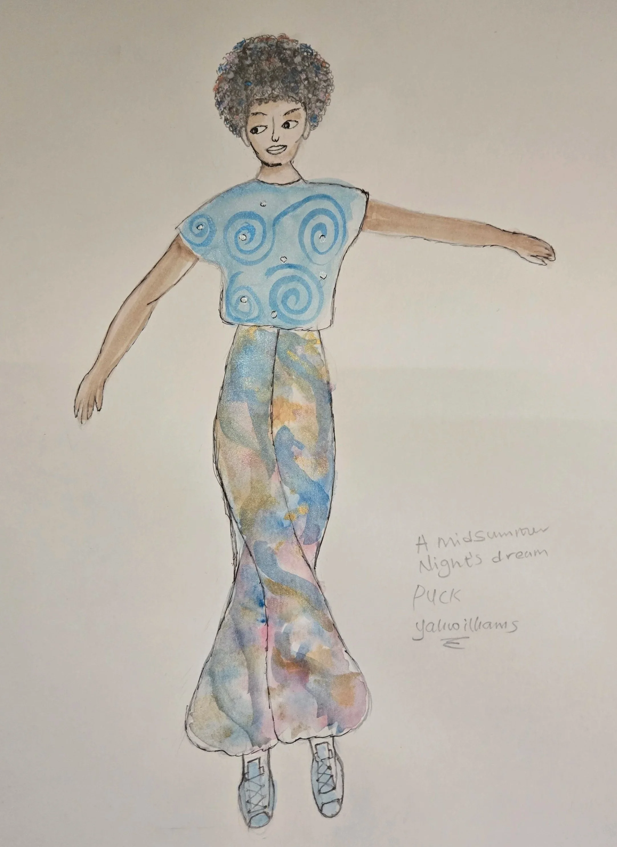 Costume Rendering of Puck by Esther Yali-Williams