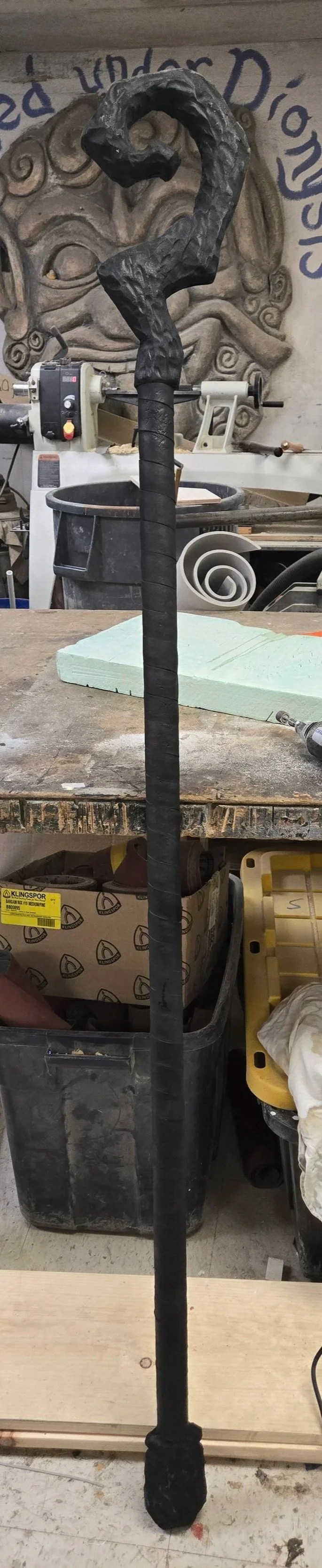 Preparing the staff for painting