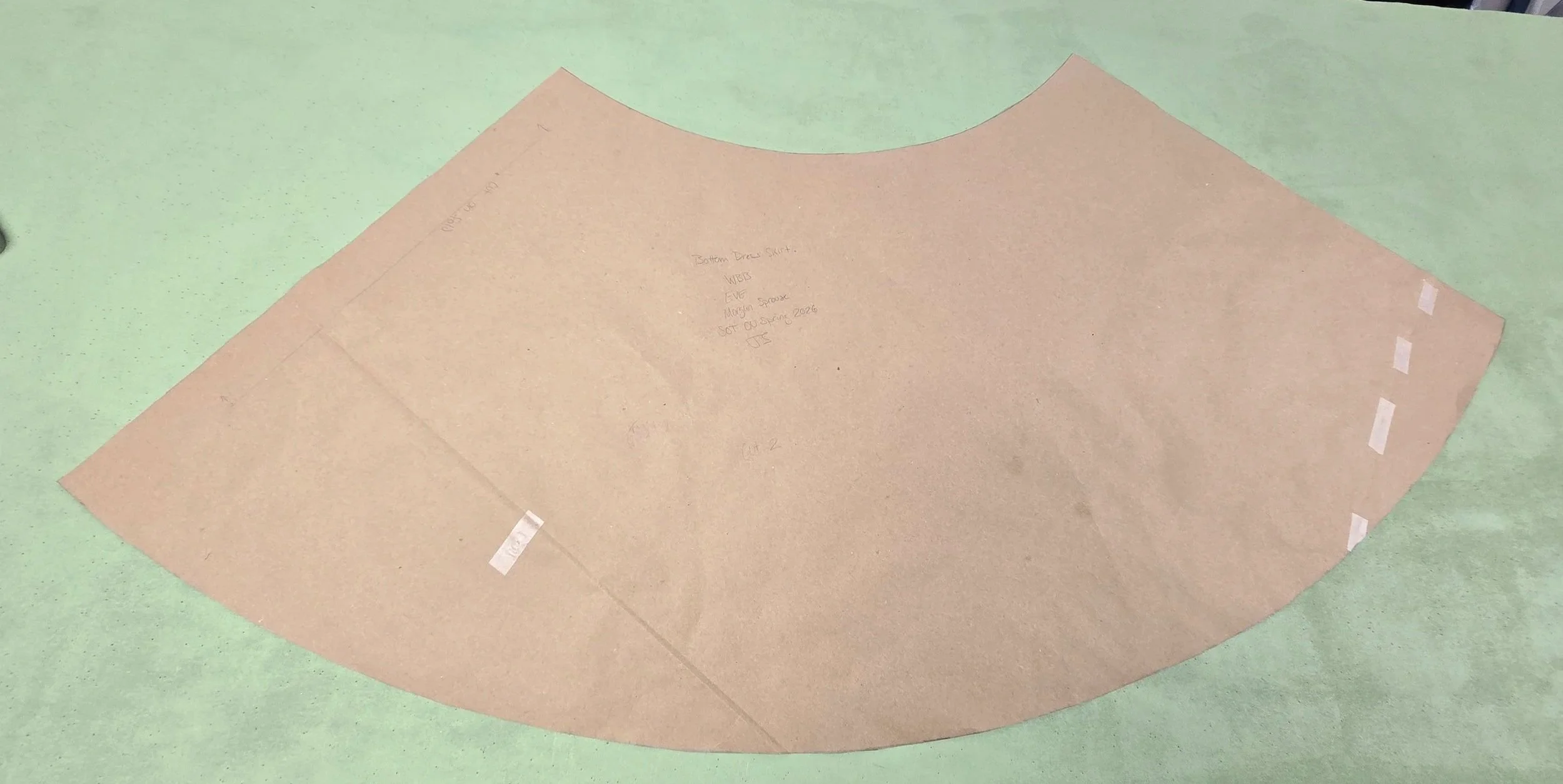 Drafted Half Circle Skirt Pattern