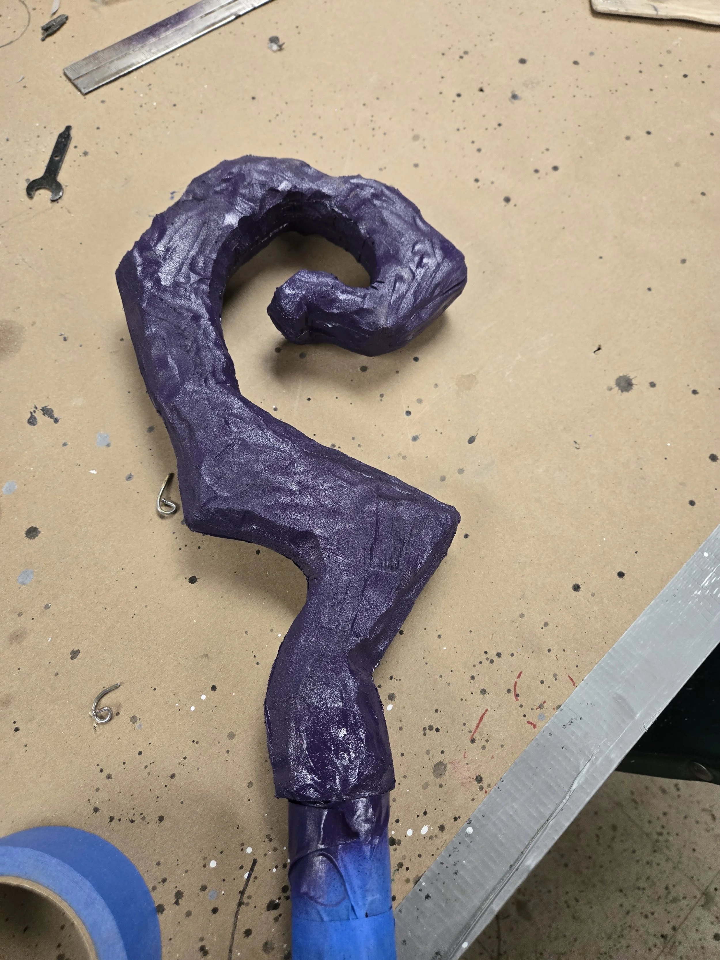 Spray painted the top dark purple