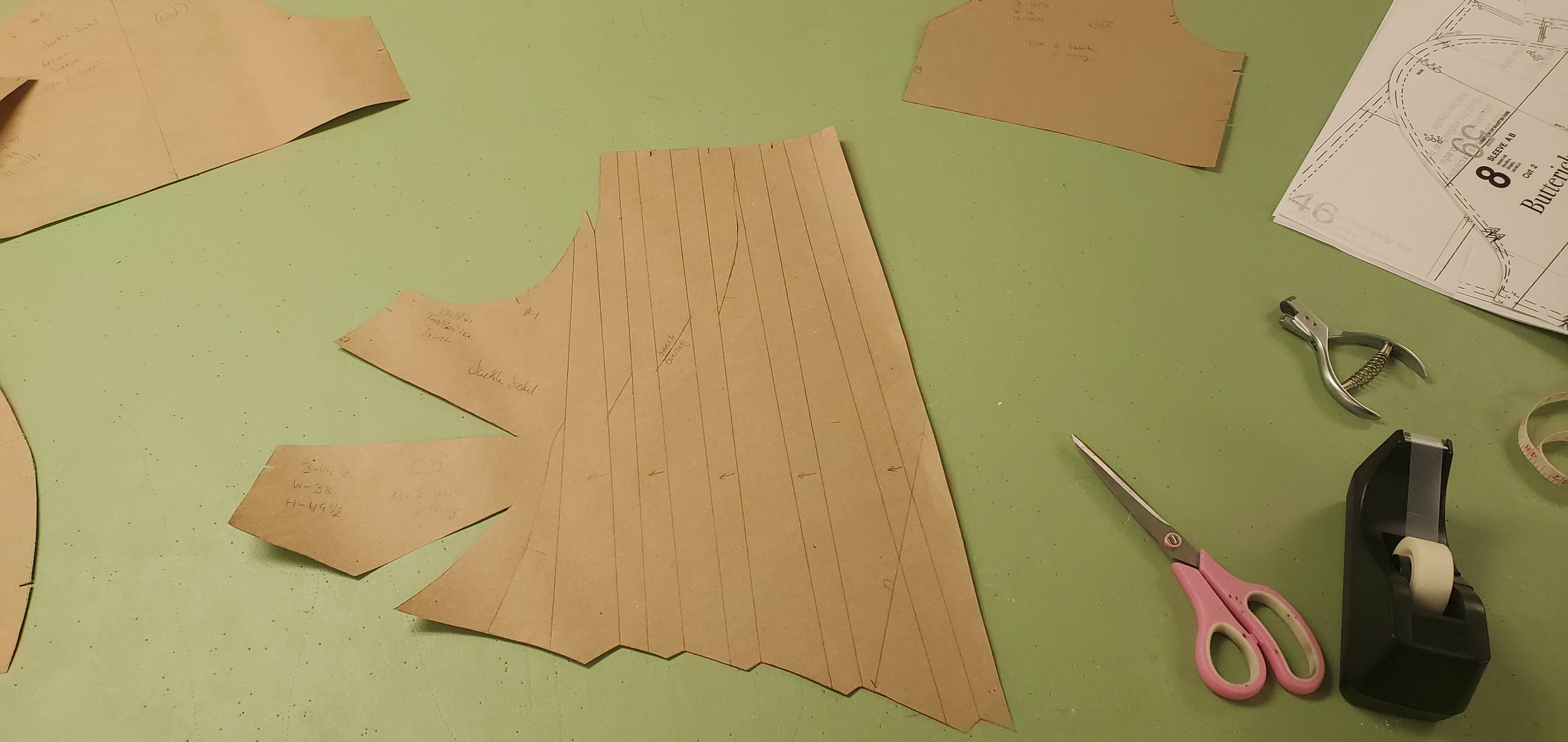 First Iteration of Front Chiffon Bodice Pattern