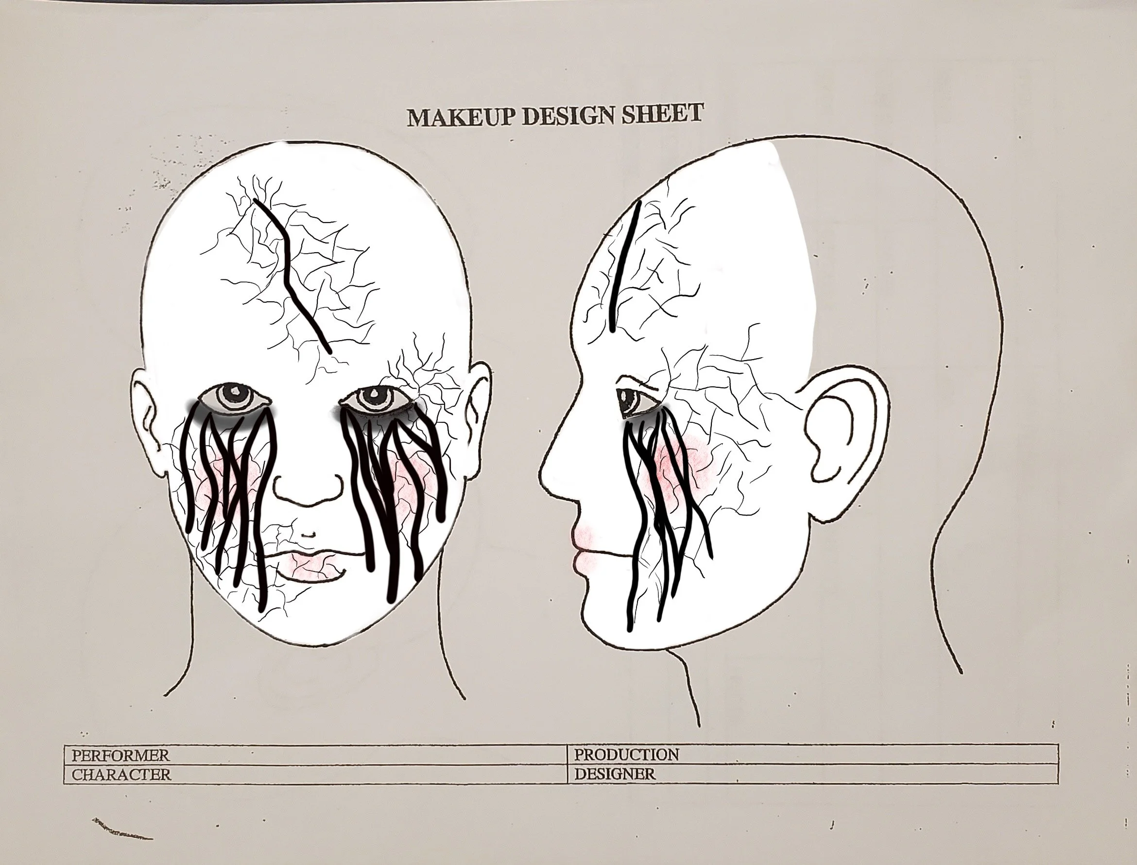 Haunted Doll Makeup Design