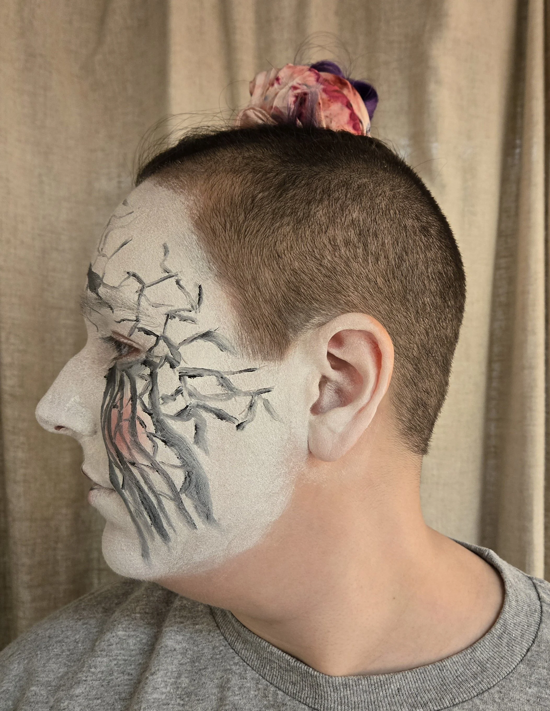 Haunted Doll Makeup - Left Side