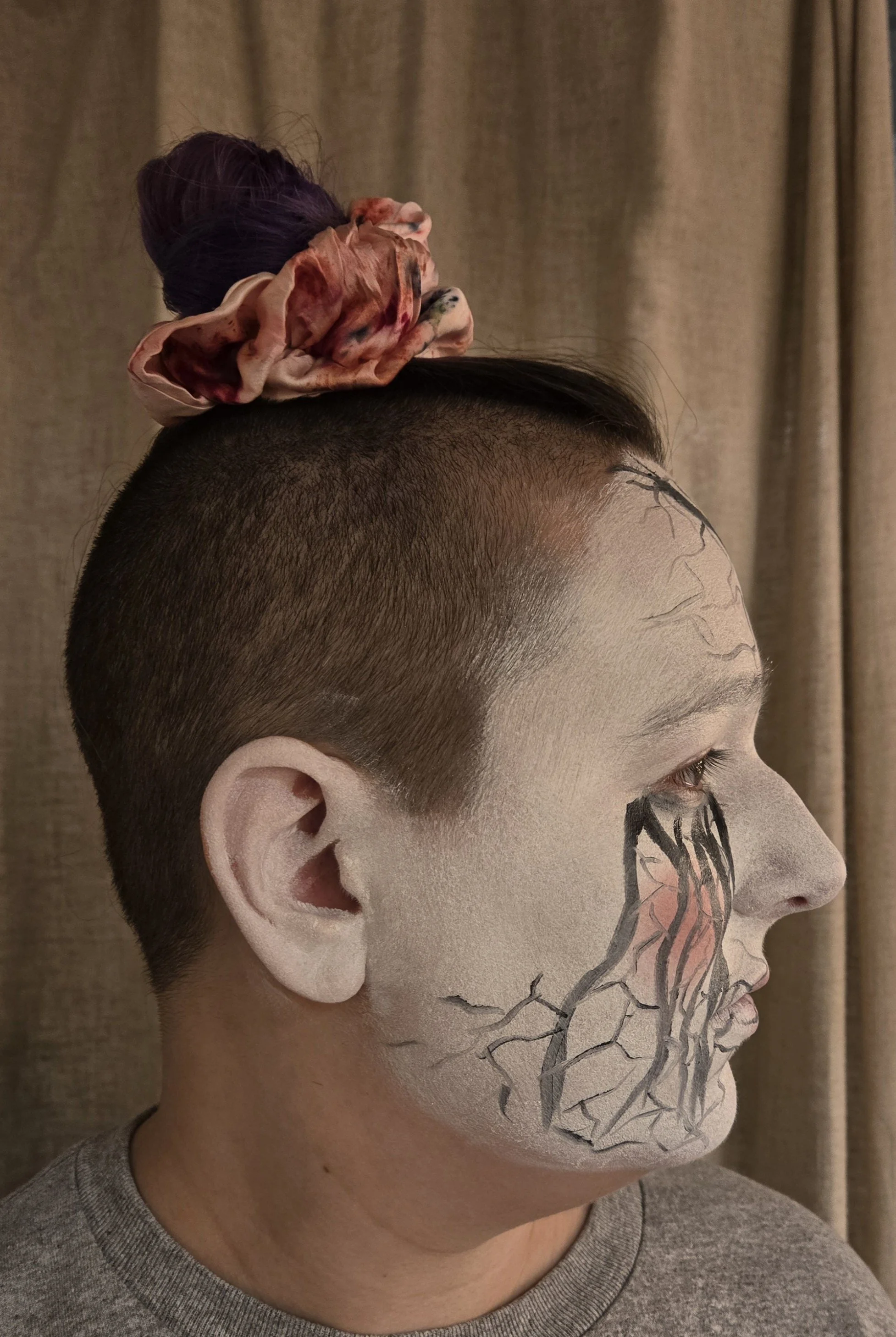 Haunted Doll Makeup - Right Side