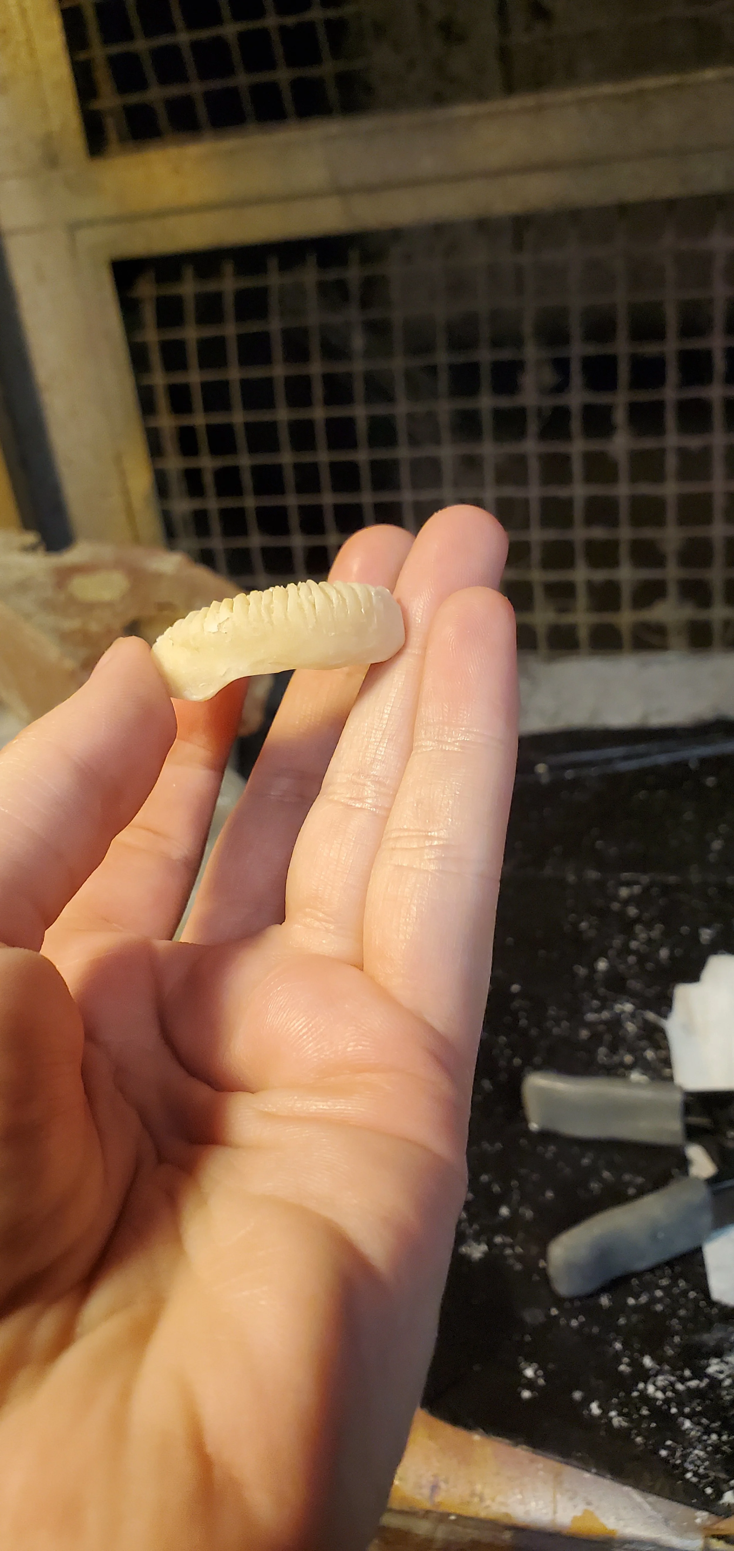 Teeth after removing excess