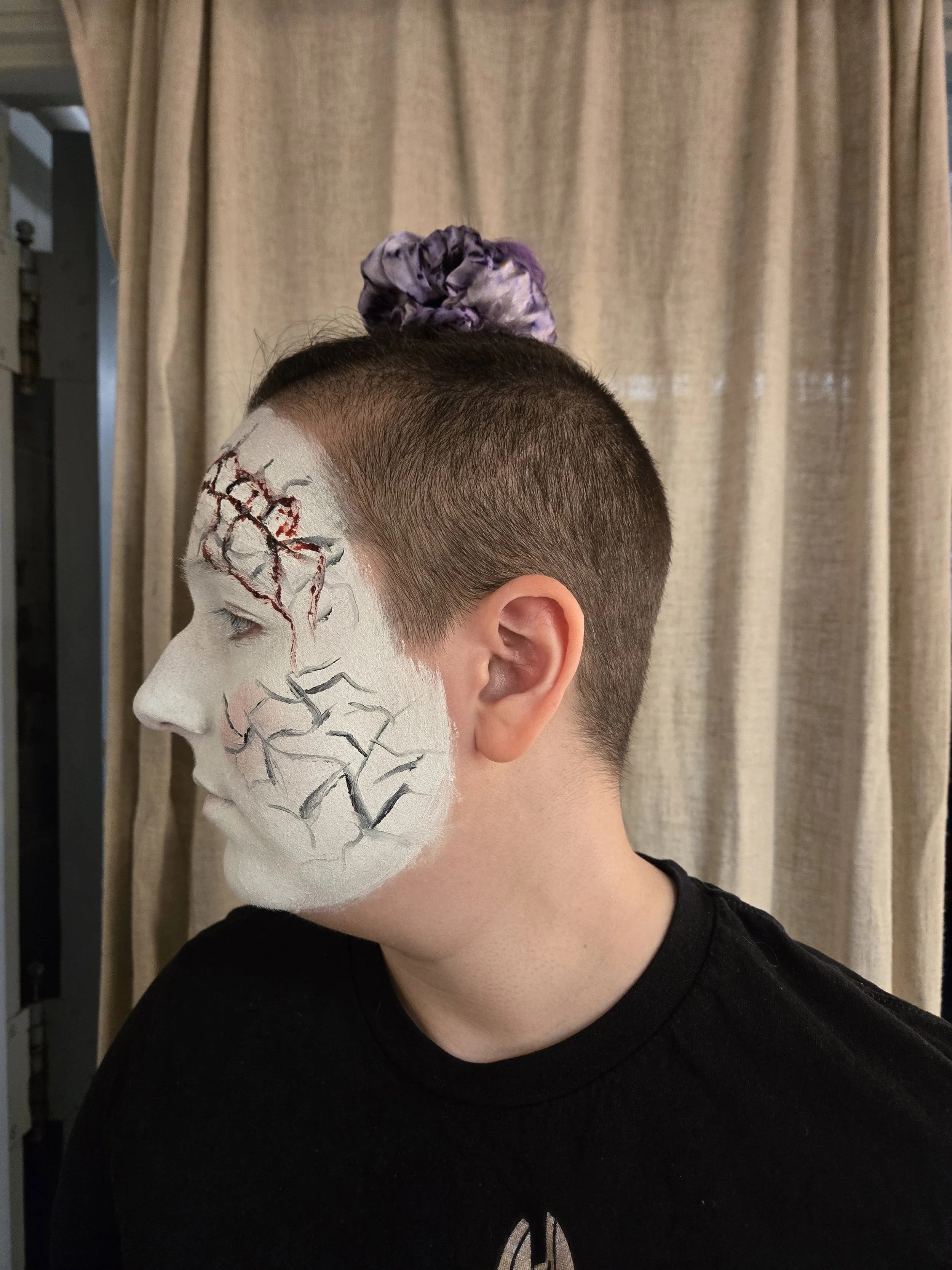 Bleeding Doll Makeup - Left Side