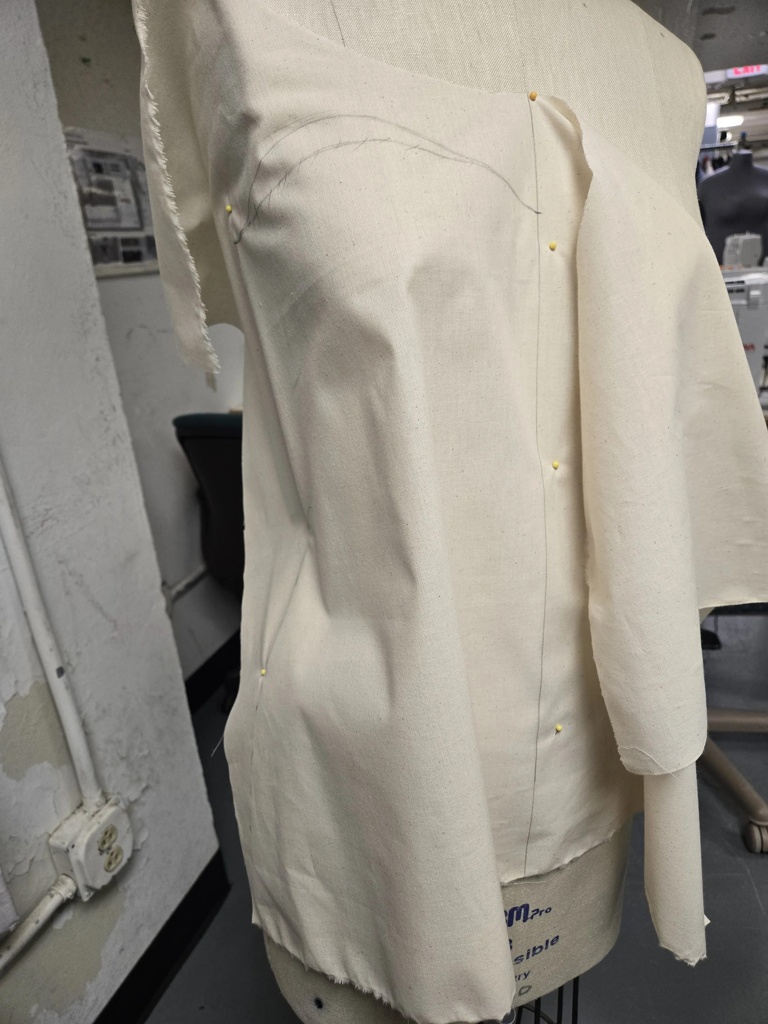 Draping Top of Dress - Front