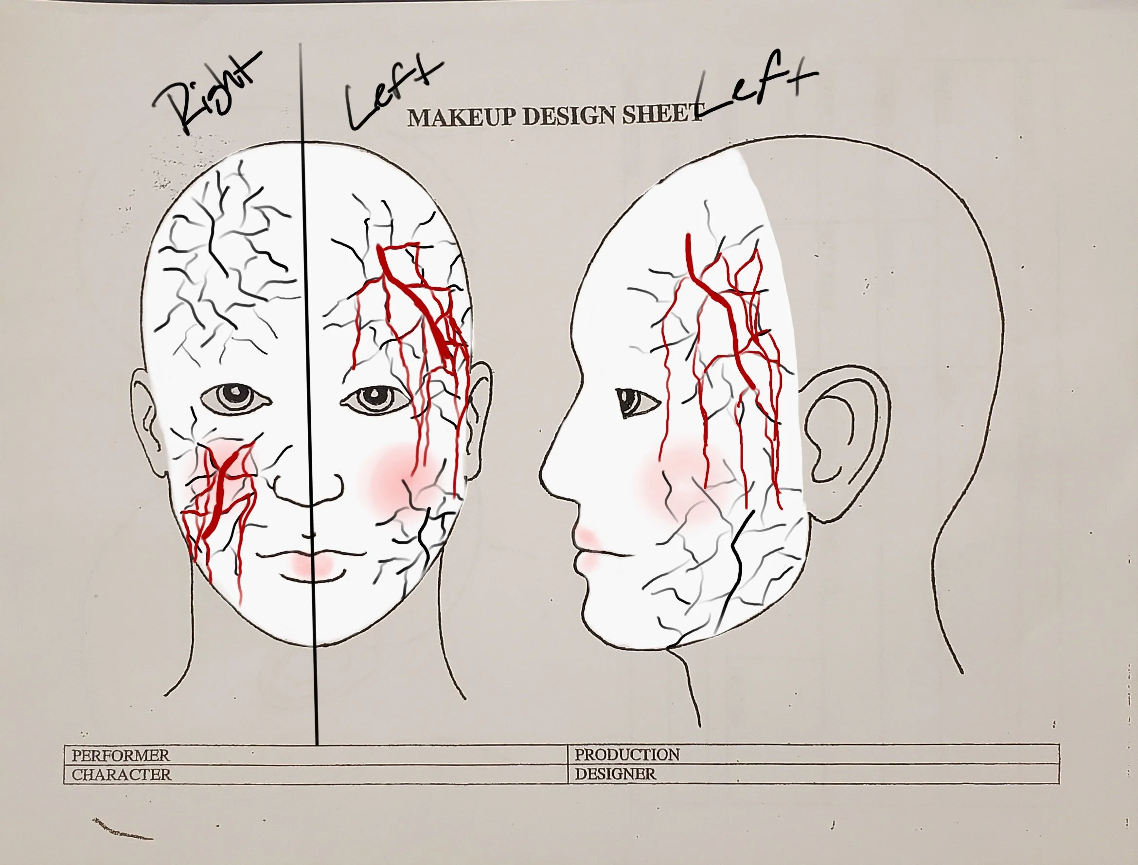 Bleeding Doll Makeup Design