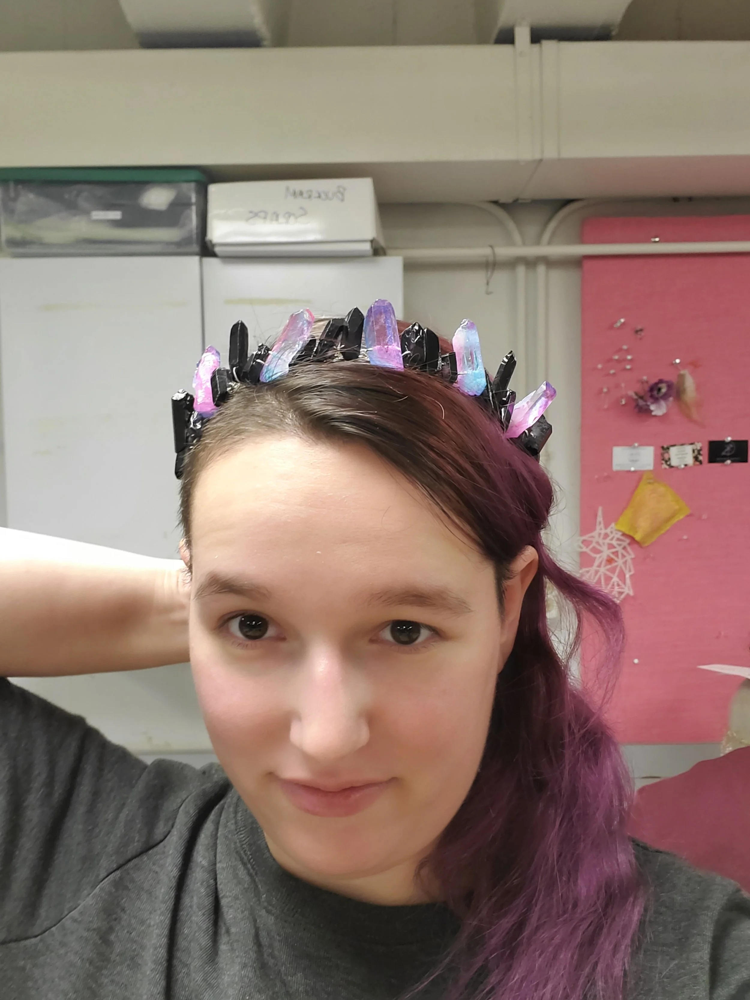 Testing the crown on my head