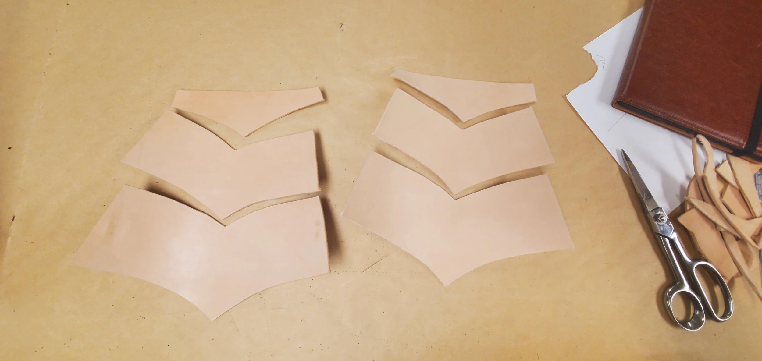 Cutting the leather