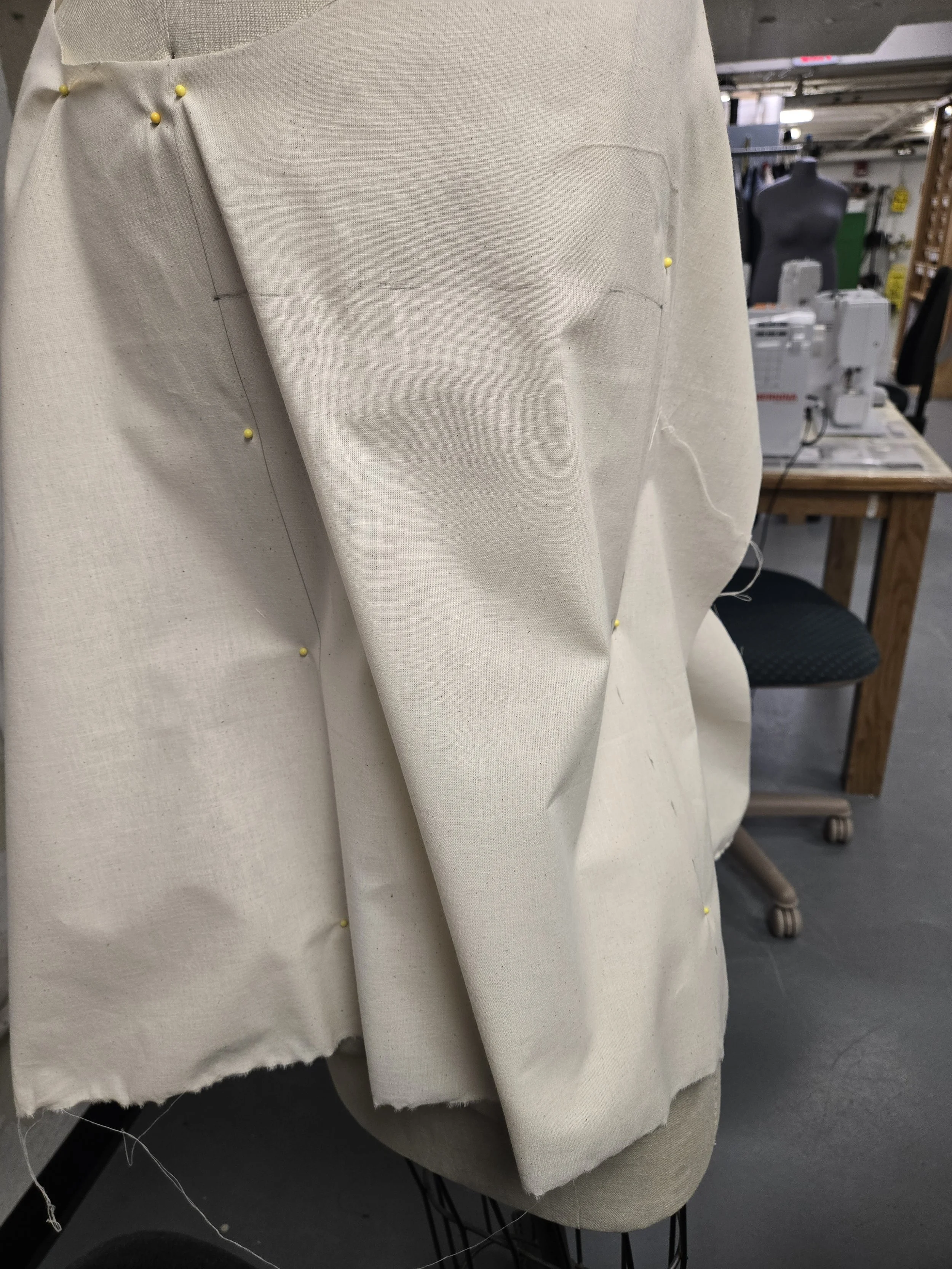 Draping Top of Dress - Back