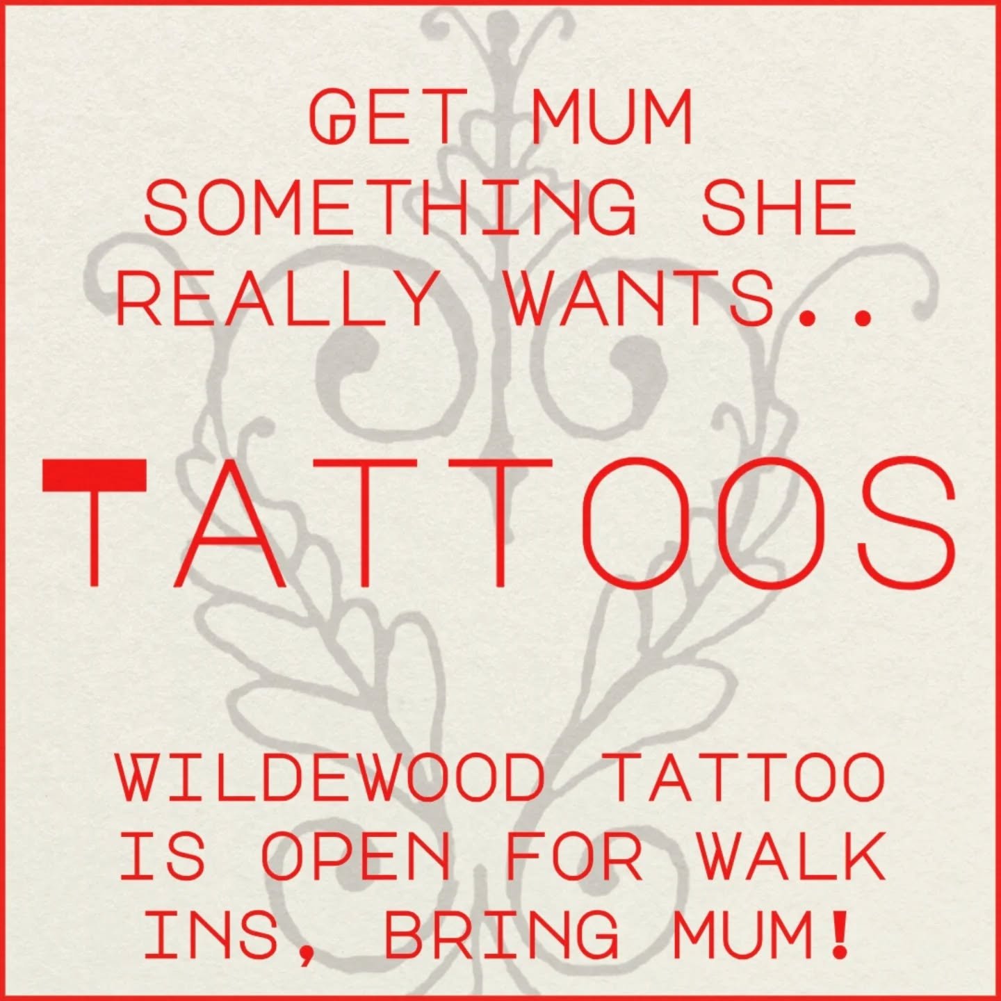 We are at the studio today waiting for some special mum tattoo clients to walk in.
Shop minimum is $150.
Tattoo flash is available or bring your ideas.
Happy Mothers Day.