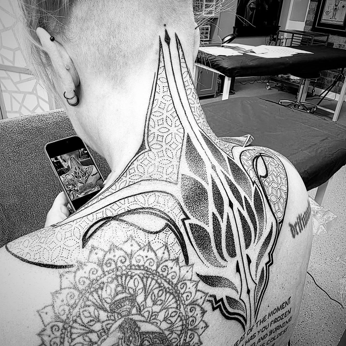 Some work in progress for Renee recently. 

Thanks for visiting 

#dotworktattooartist 
#ornamentaltattoo 
#canungra 
#wildewoodtattoostudio 
#annadaytattoo 
#necktattoo 
#backtattoos