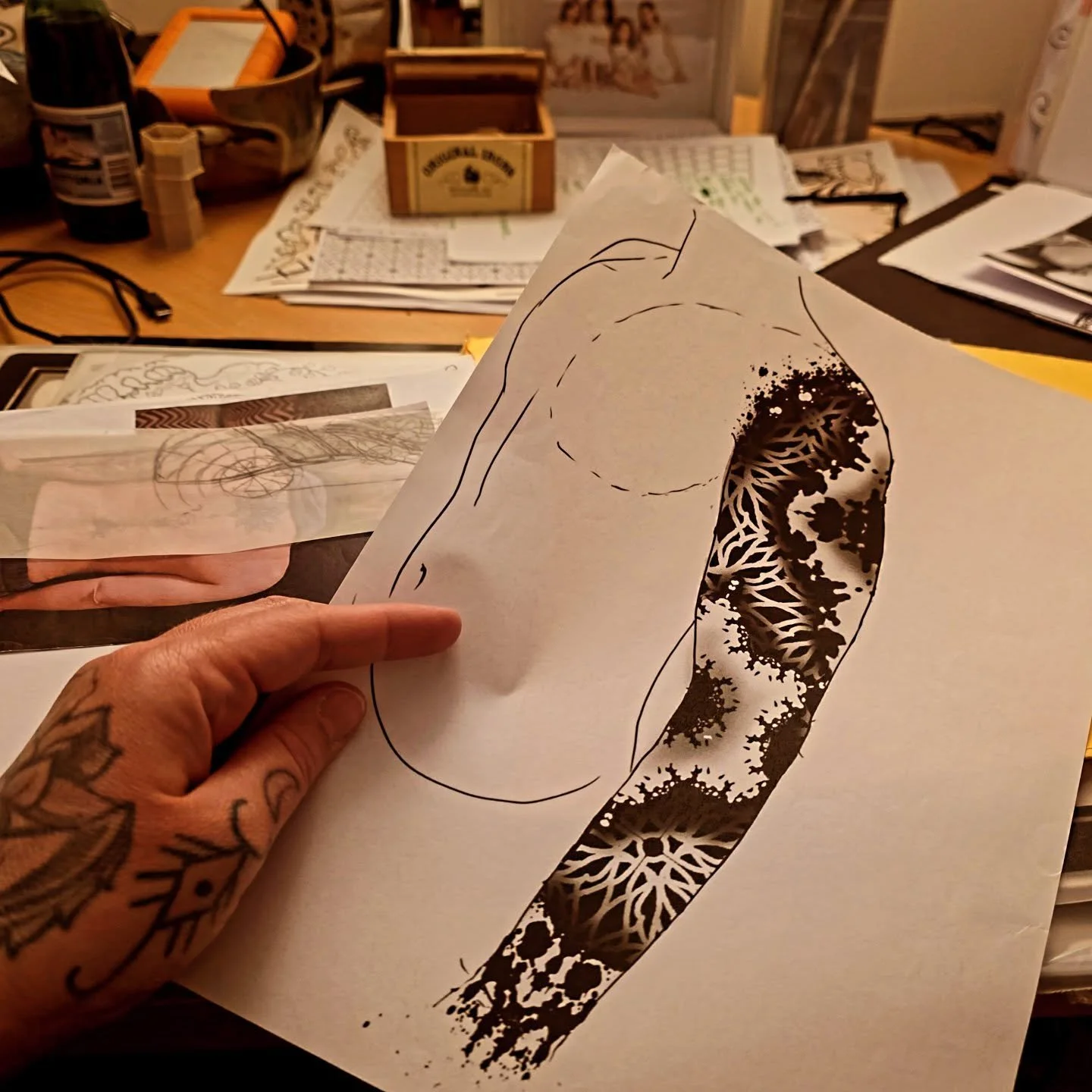 I was doing a clean up and found this sleeve concept from 2018. It wasn't what they wanted so it went in the box.
