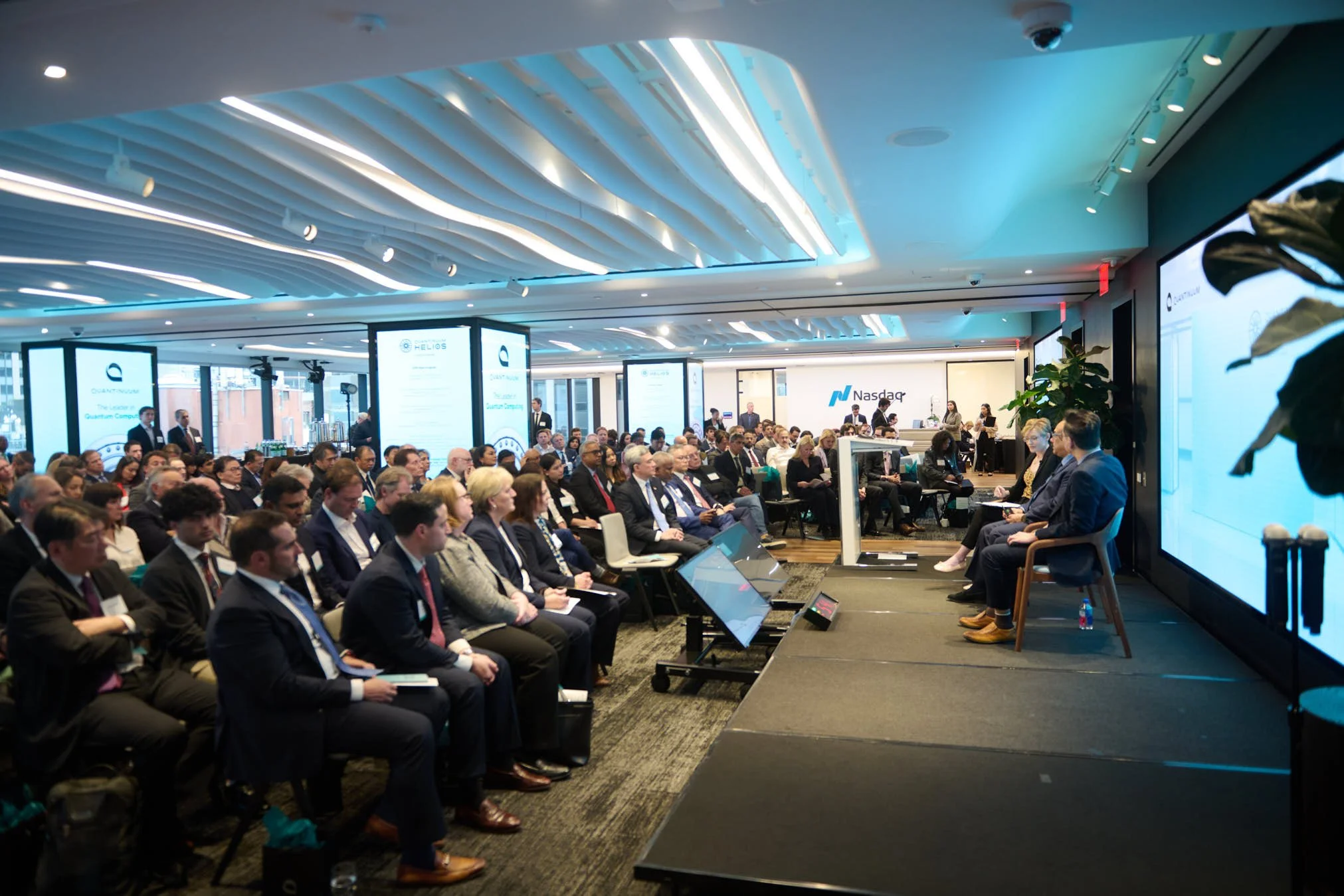 Panel onstage at nasdaq