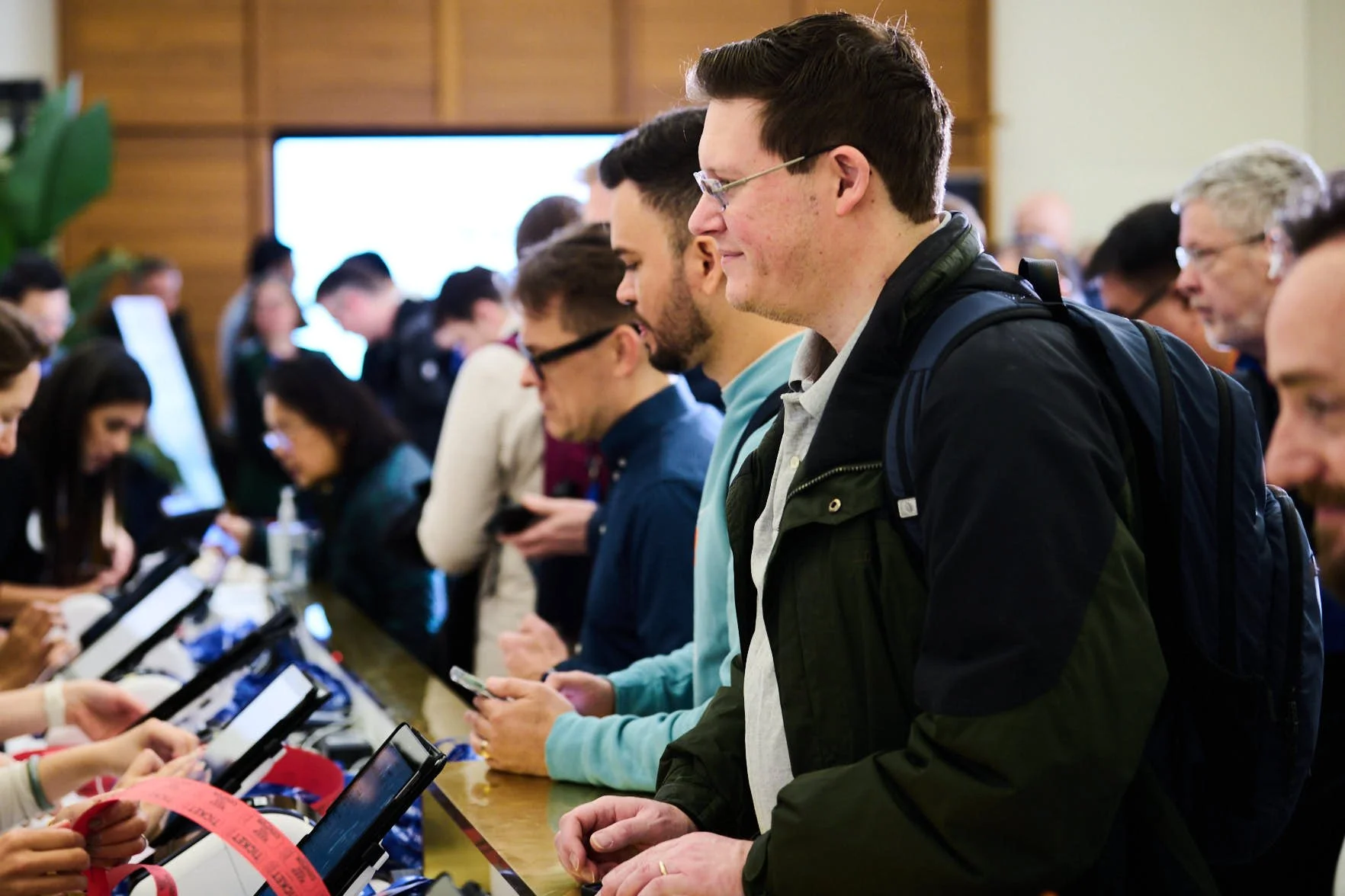 Event Photograph of an attendee at Deeplearning.AI Conference, New York New York