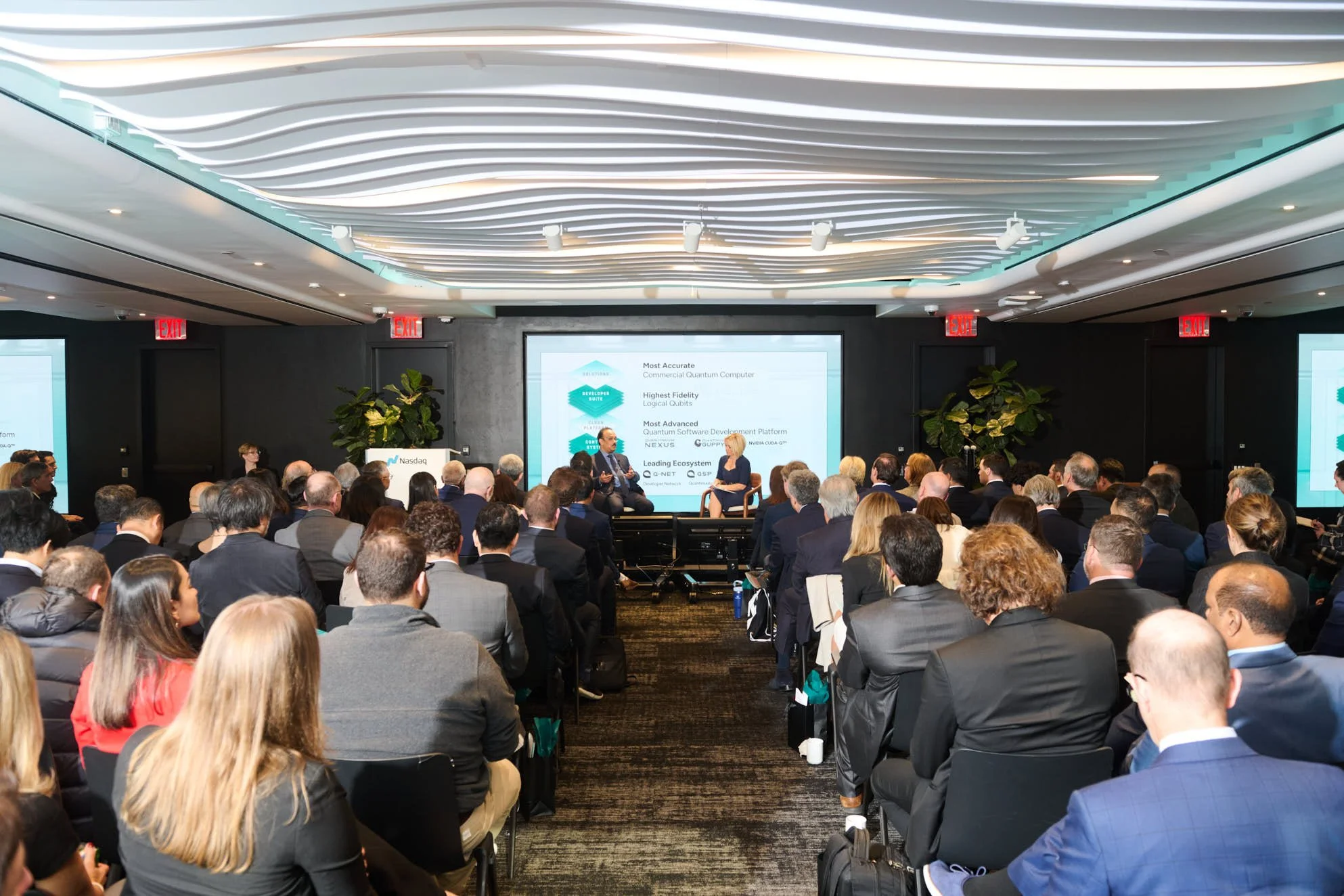 Panel onstage at nasdaq