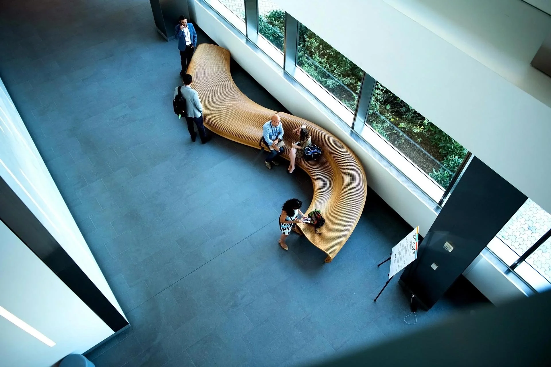 Overhead view of attendees at Apella NYC