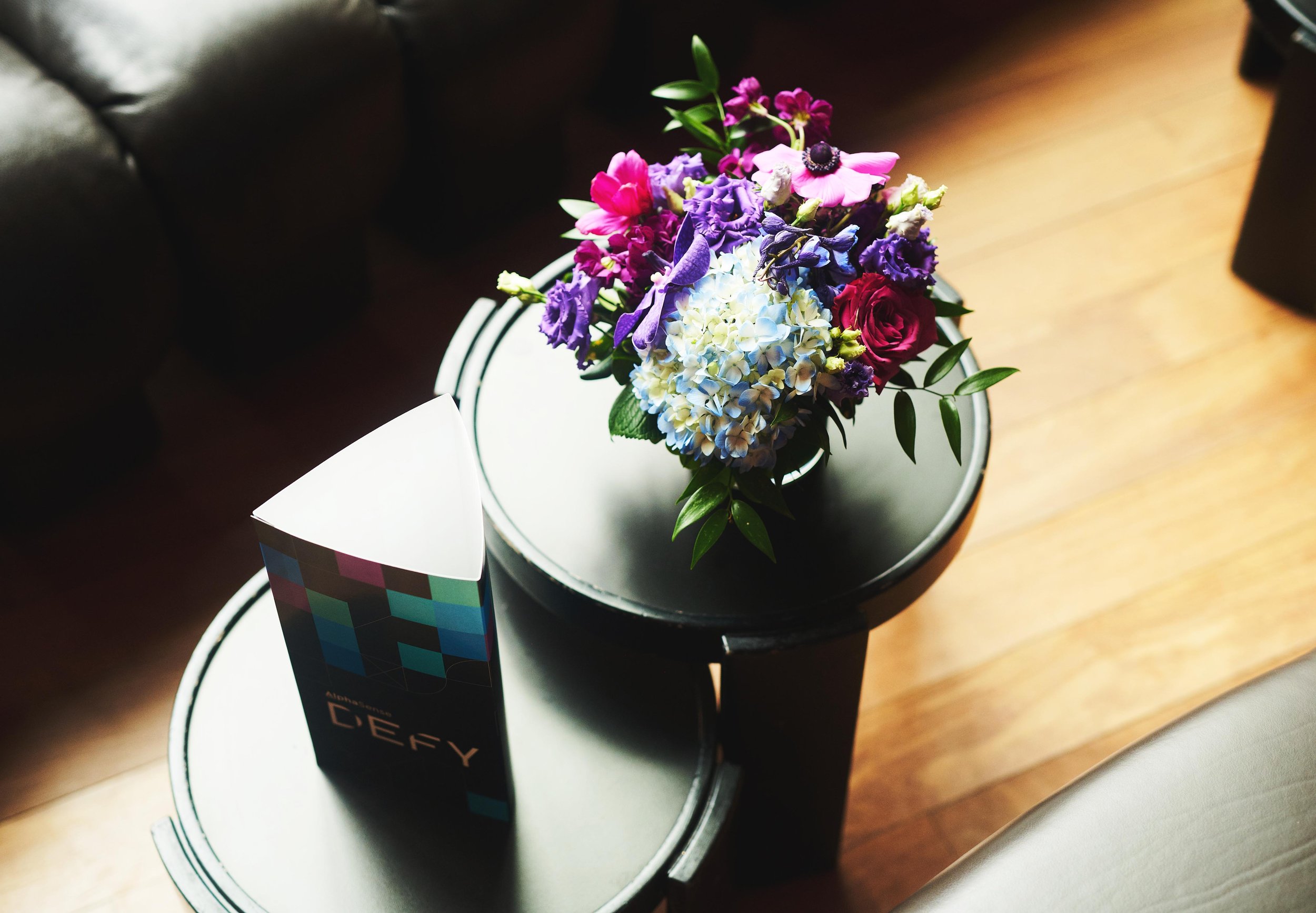 Decoration details at Defy, a conference hosted at The Standard