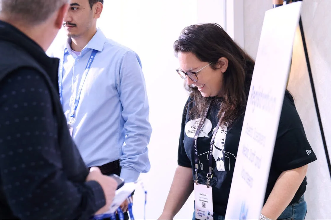 Conference staff at guest check-in