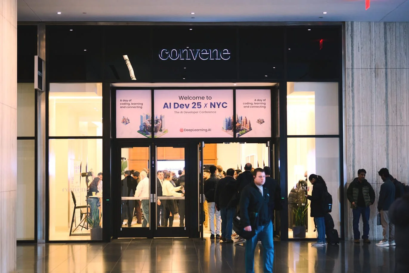 Guests entering brookfield convene at deeplearning.ai conference