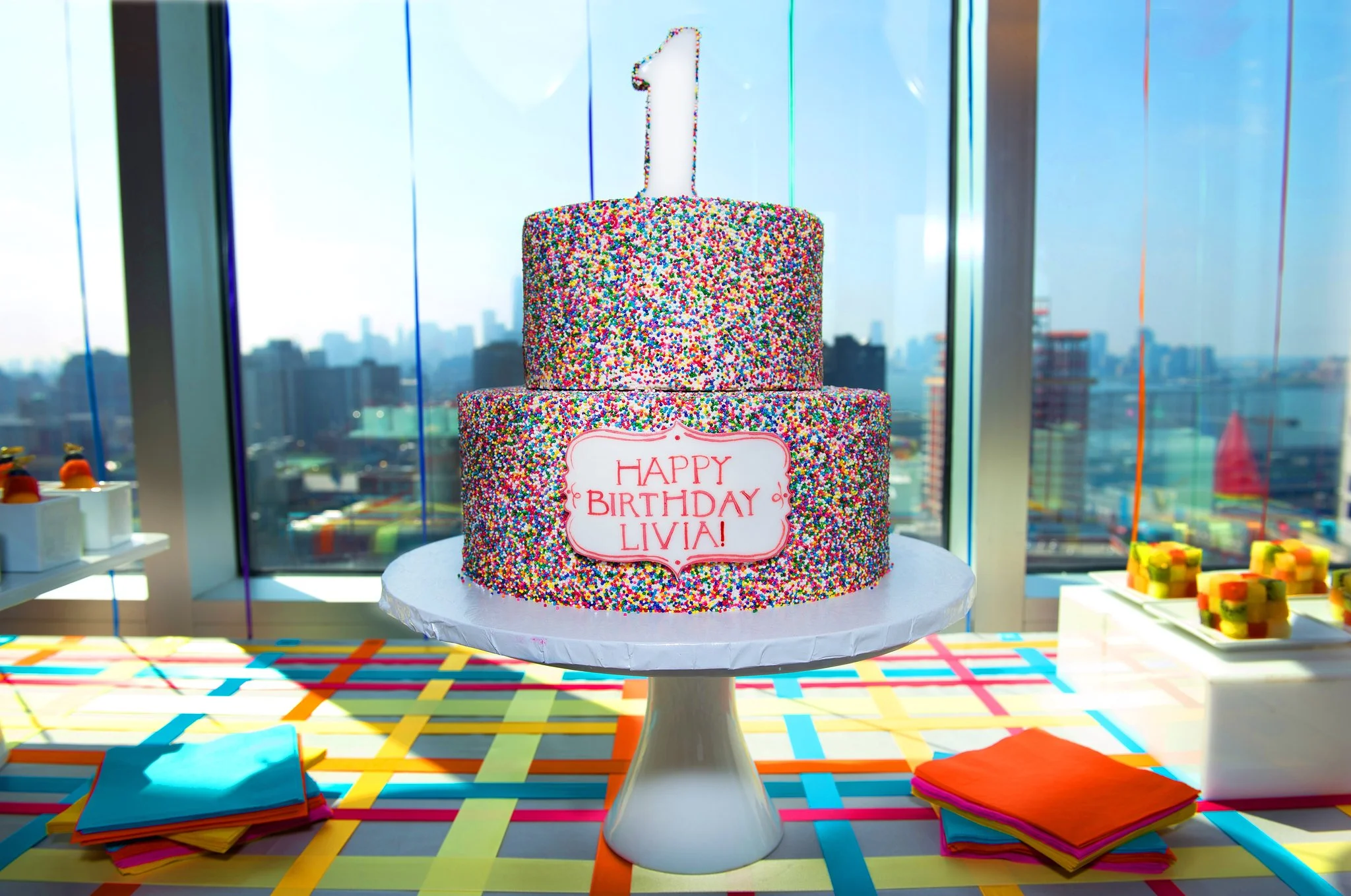 Photo of a birthday cake 