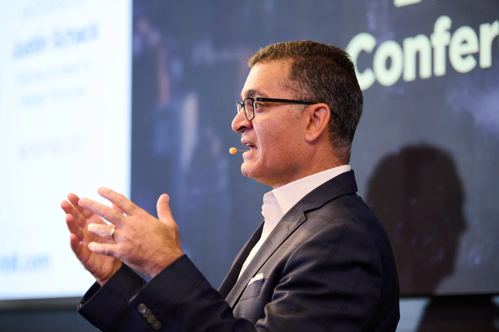 Tal Cohen, President of Nasdaq, onstage speaking at the Global Exchange Leader Conference 