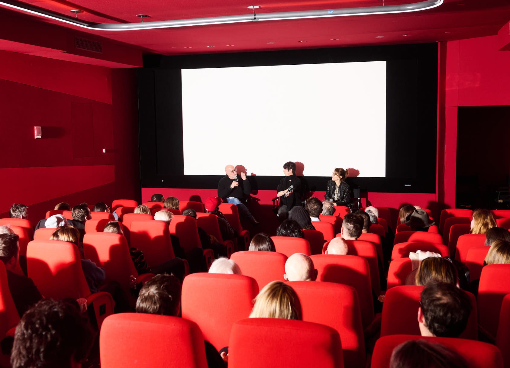Diane Waren and Bess Kargman being interviewed in a Q&A