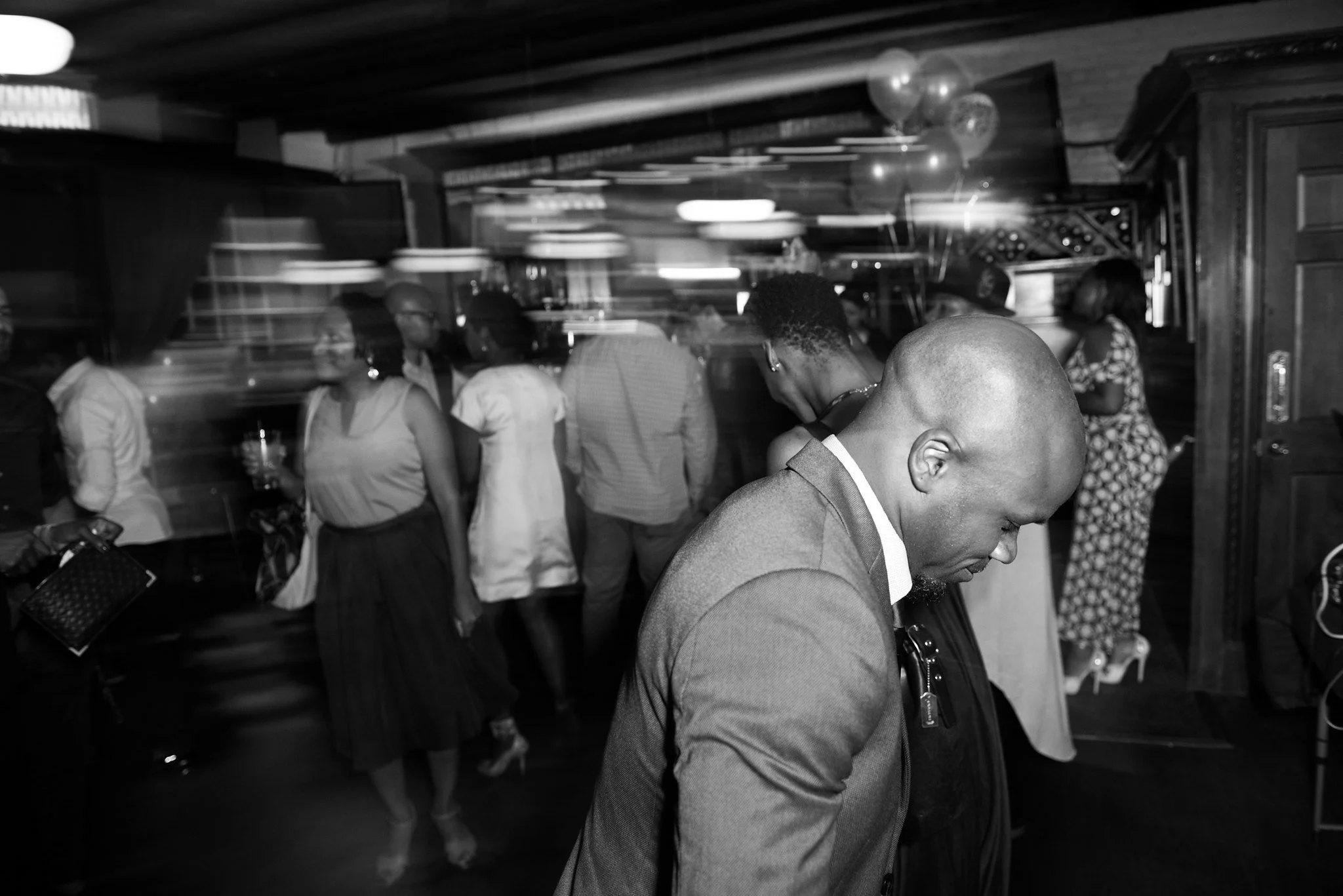 Guy dancing at a birthday party 