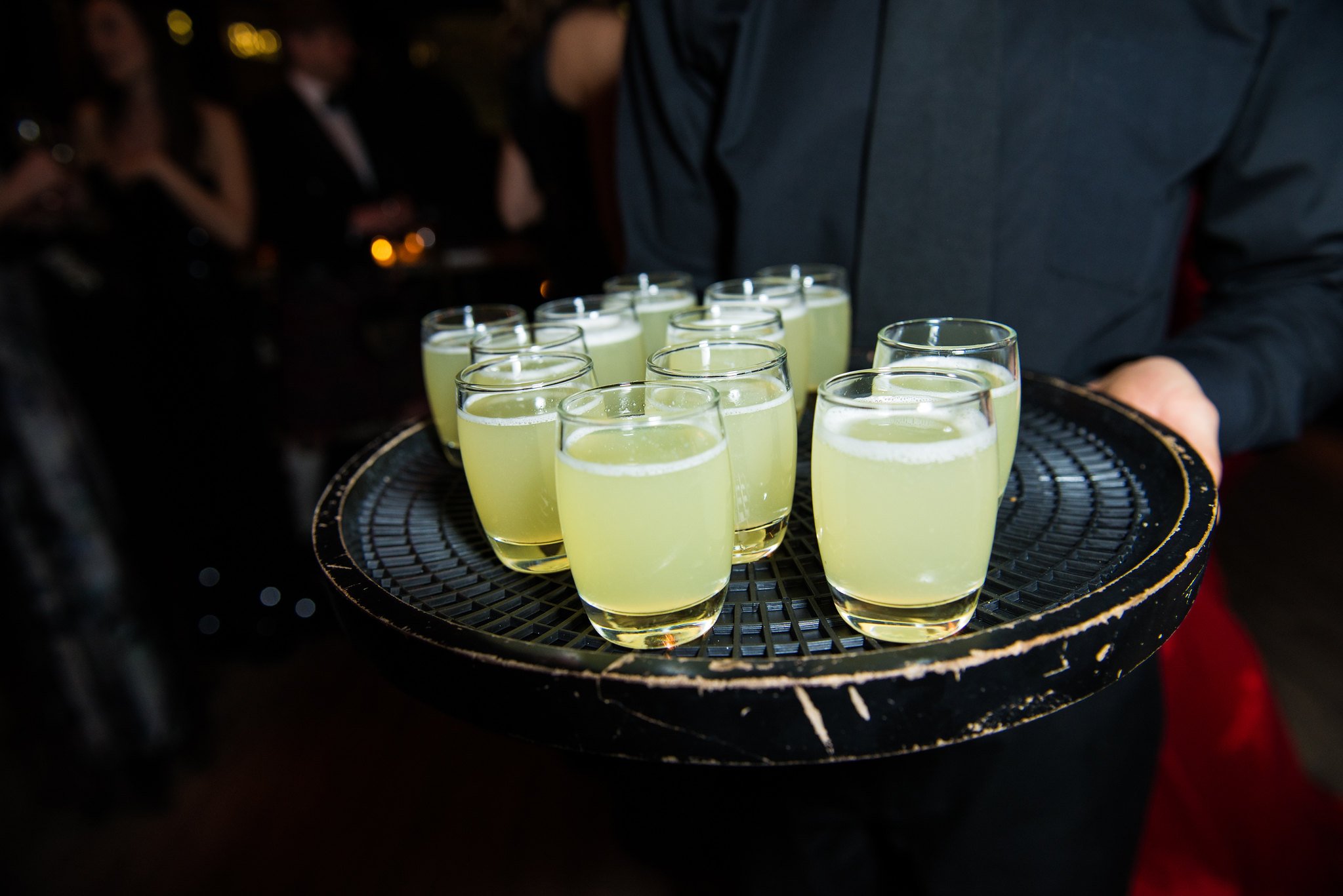 Drinks being served at a party 