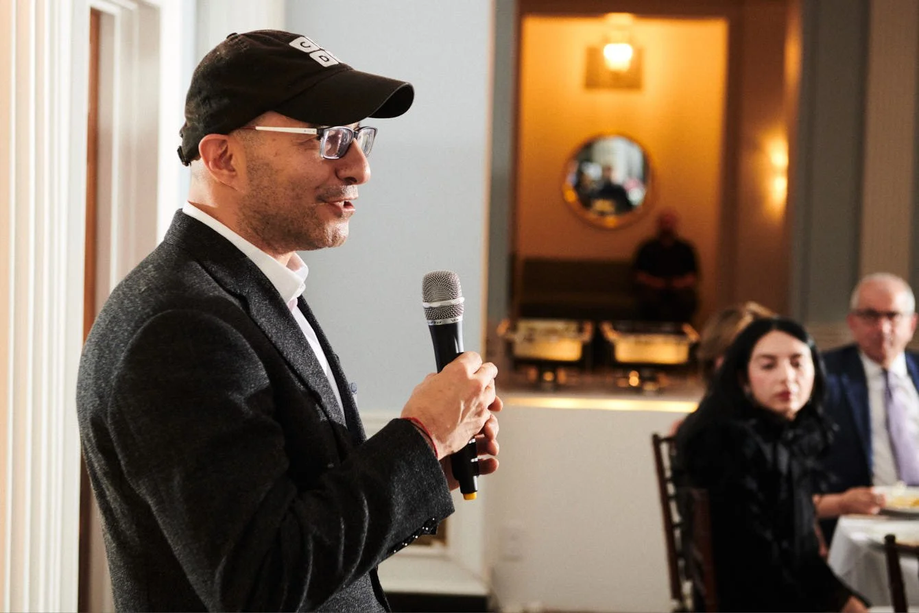 Hadi Partovi Speaking at a code.org fundraising dinner 