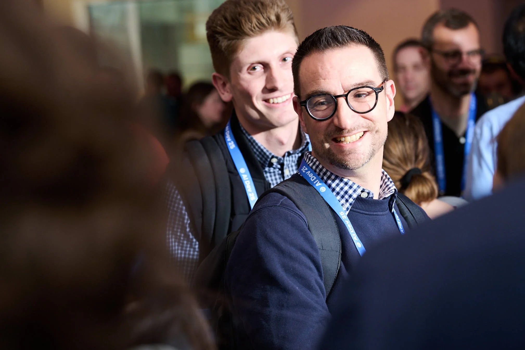 A fan engaging with Andrew Ng at Deeplearning.AI tech conference 