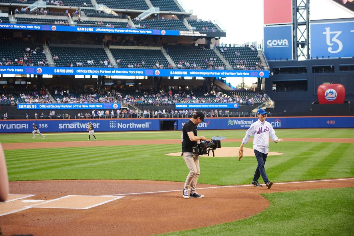 KS Choi after throwing out the first pitch at Citified 