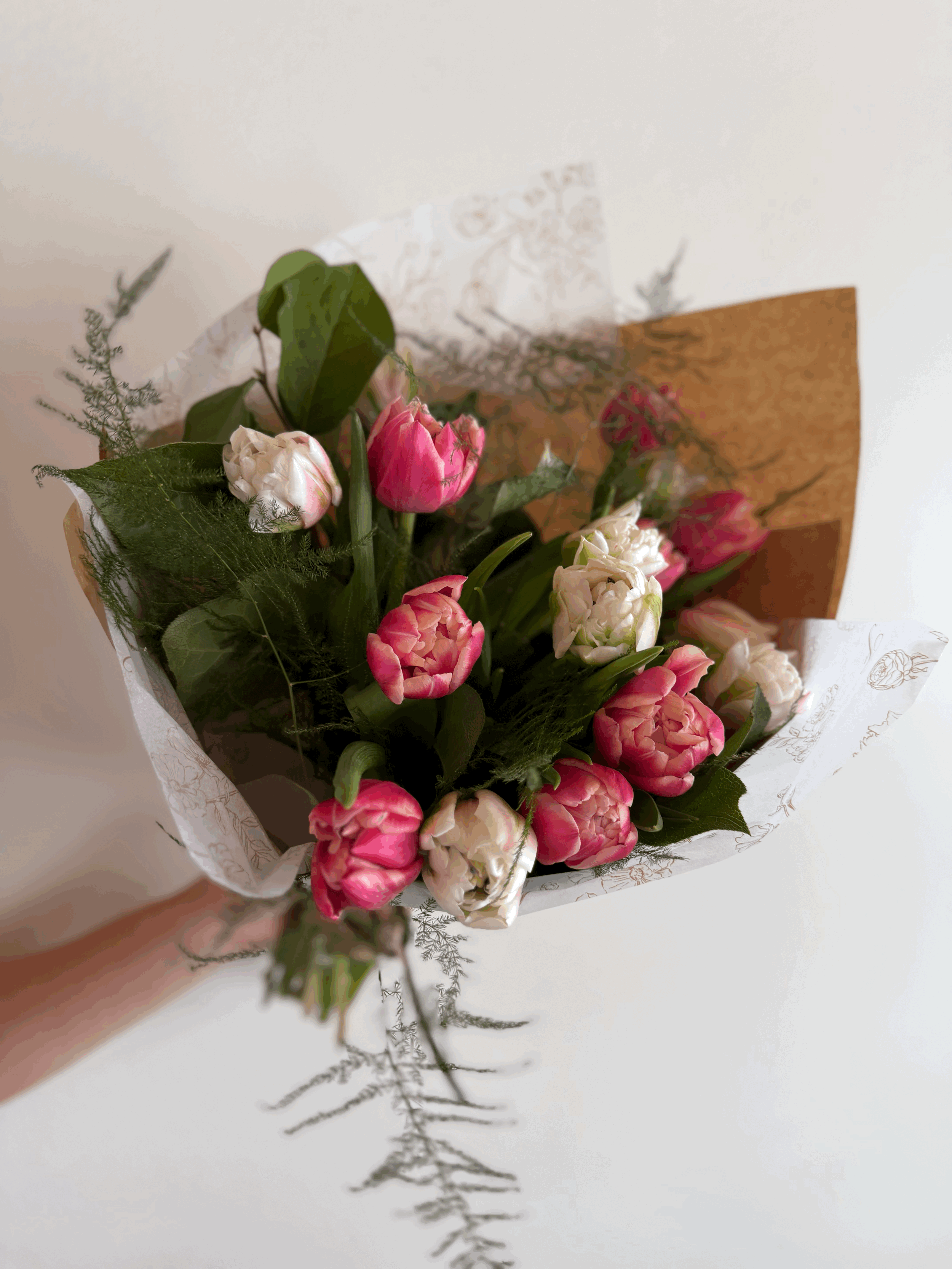 Bouquet Fête des mères - Grand avec feuillage