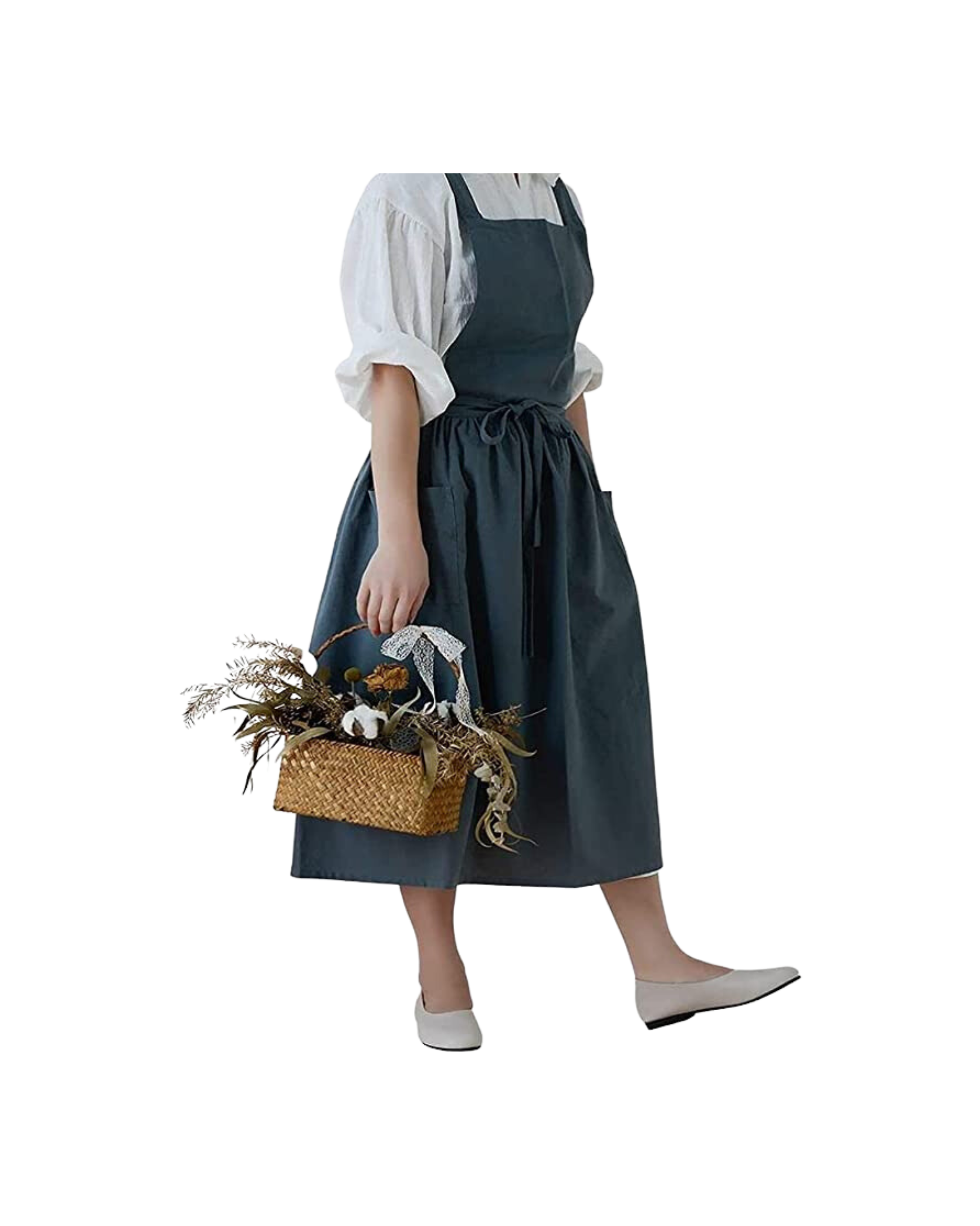 Apron (Cotton Linen Cross Back)