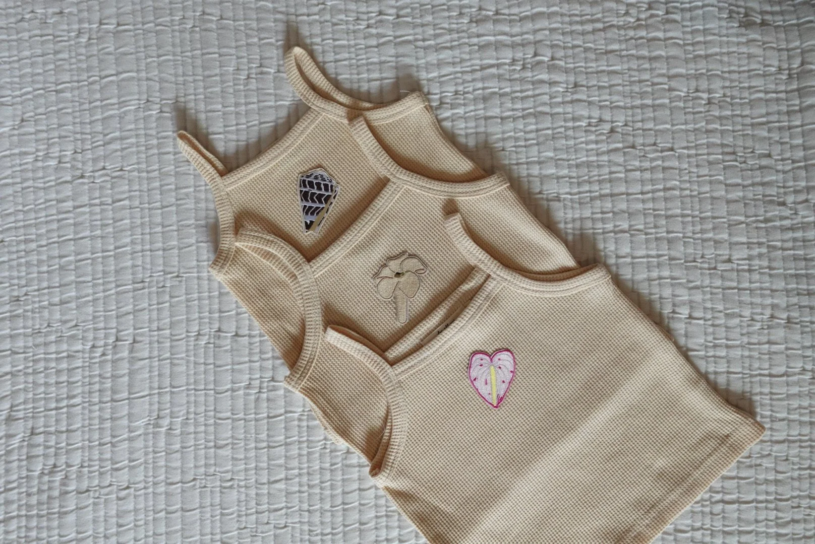 Beige Cami Waffle Set