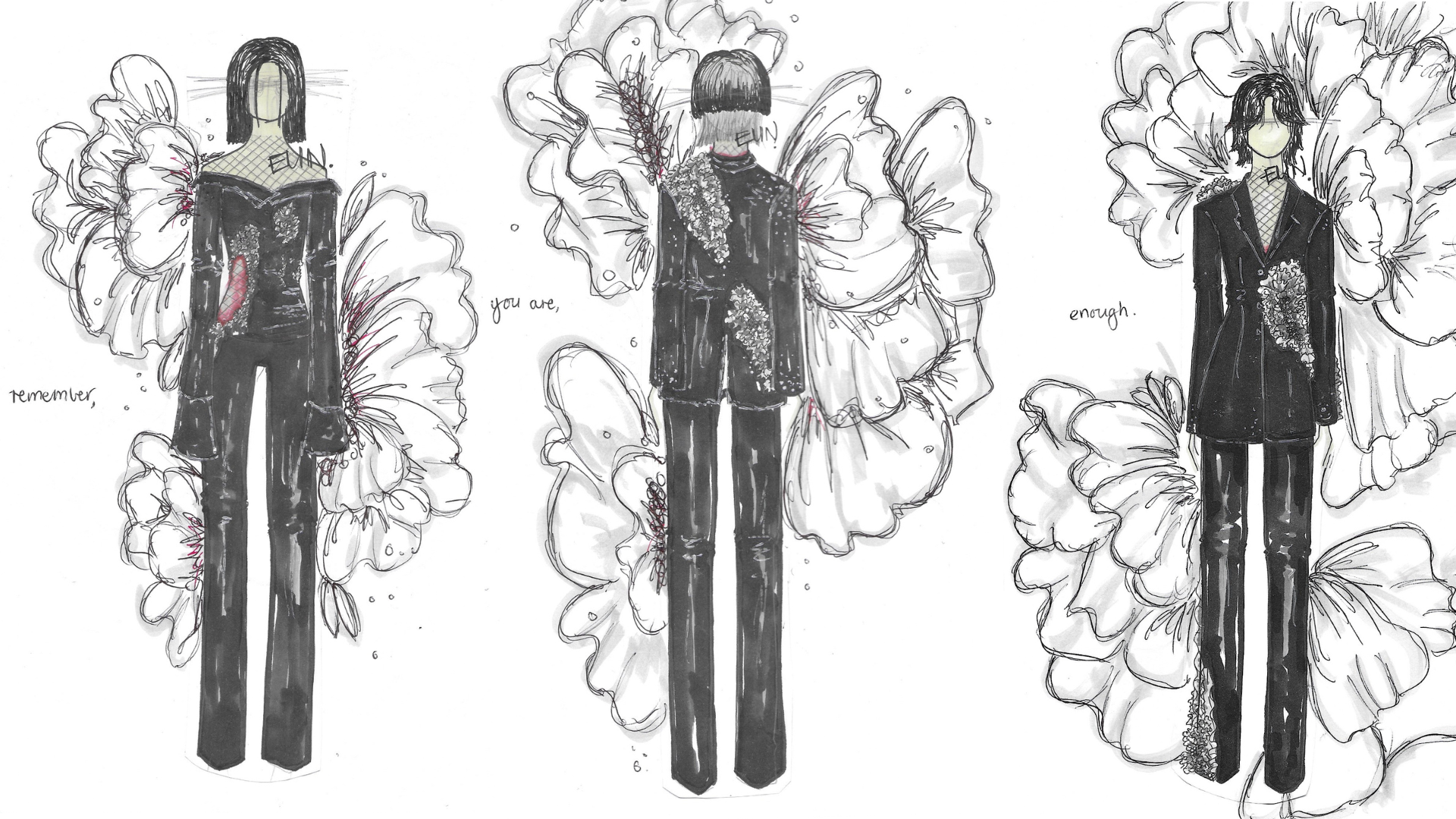 Look 4, Look 5 & Look 6 (From left to right)
