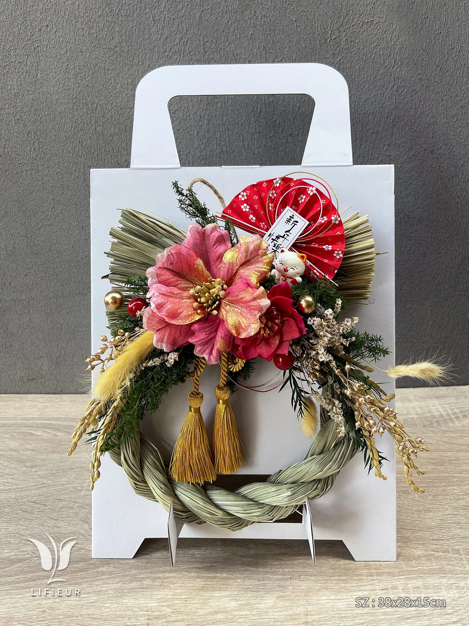 新年注連繩乾燥花飾品