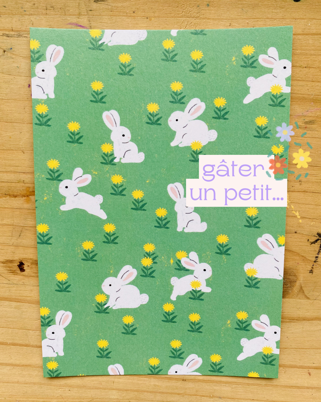 Carte lapins bucoliques